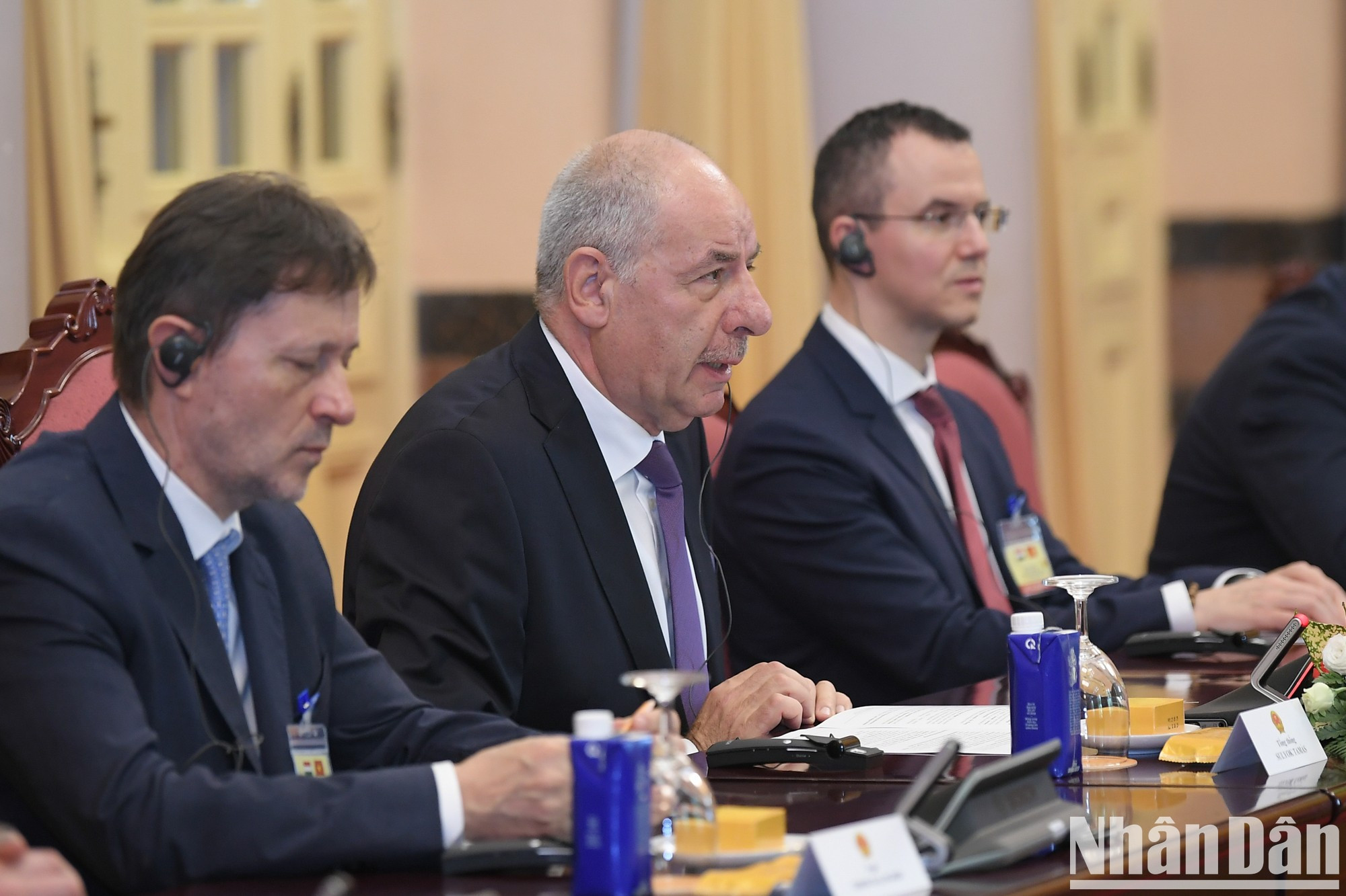 El mandatario húngaro inetrviene en el encuentro. El mandatario húngaro inetrviene en el encuentro.