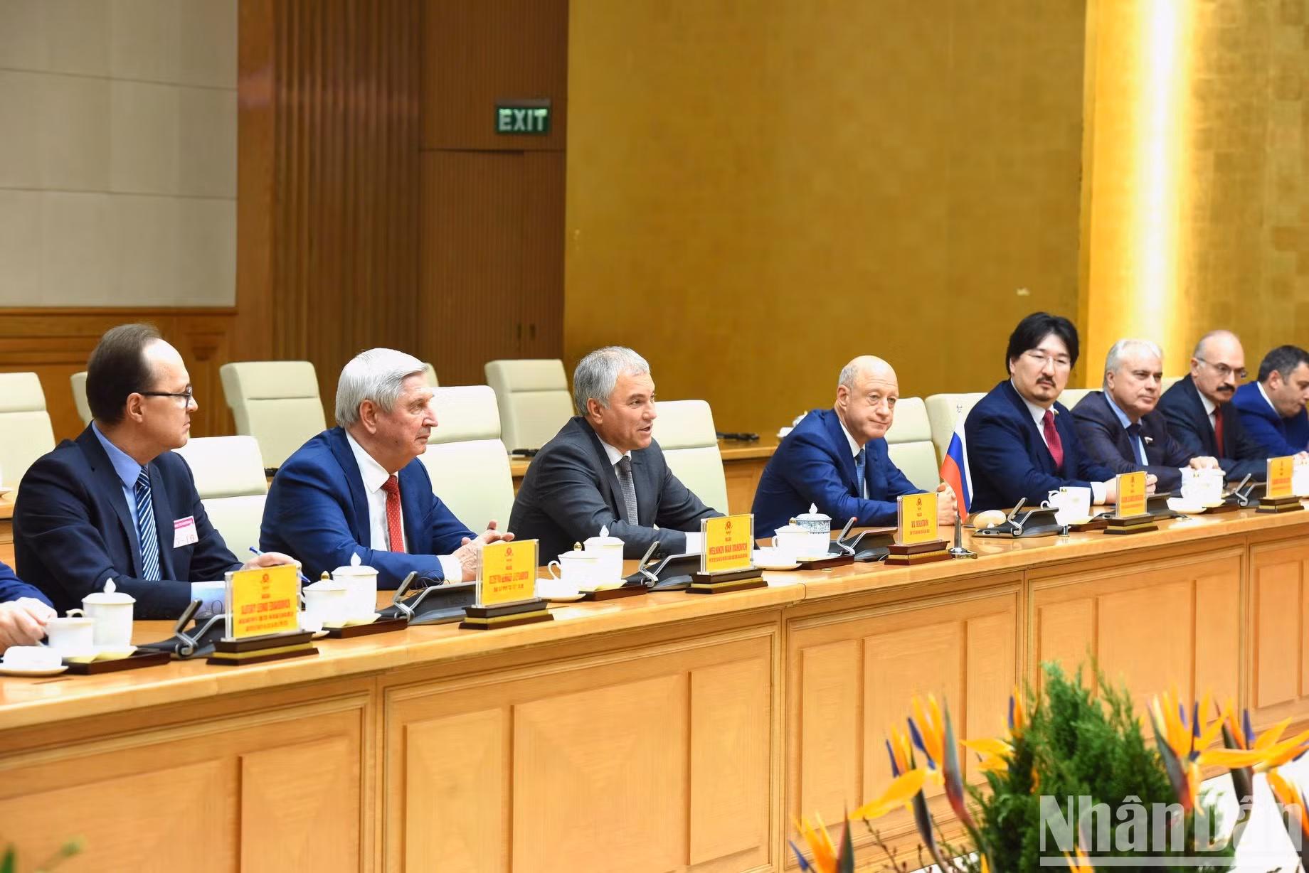 La delegación rusa en el encuentro.