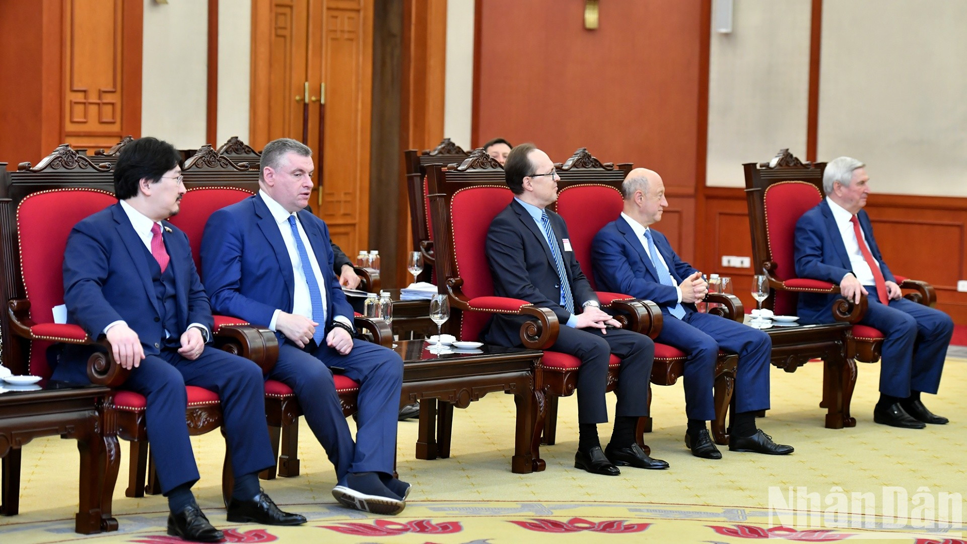 Miembros de la delegación rusa.