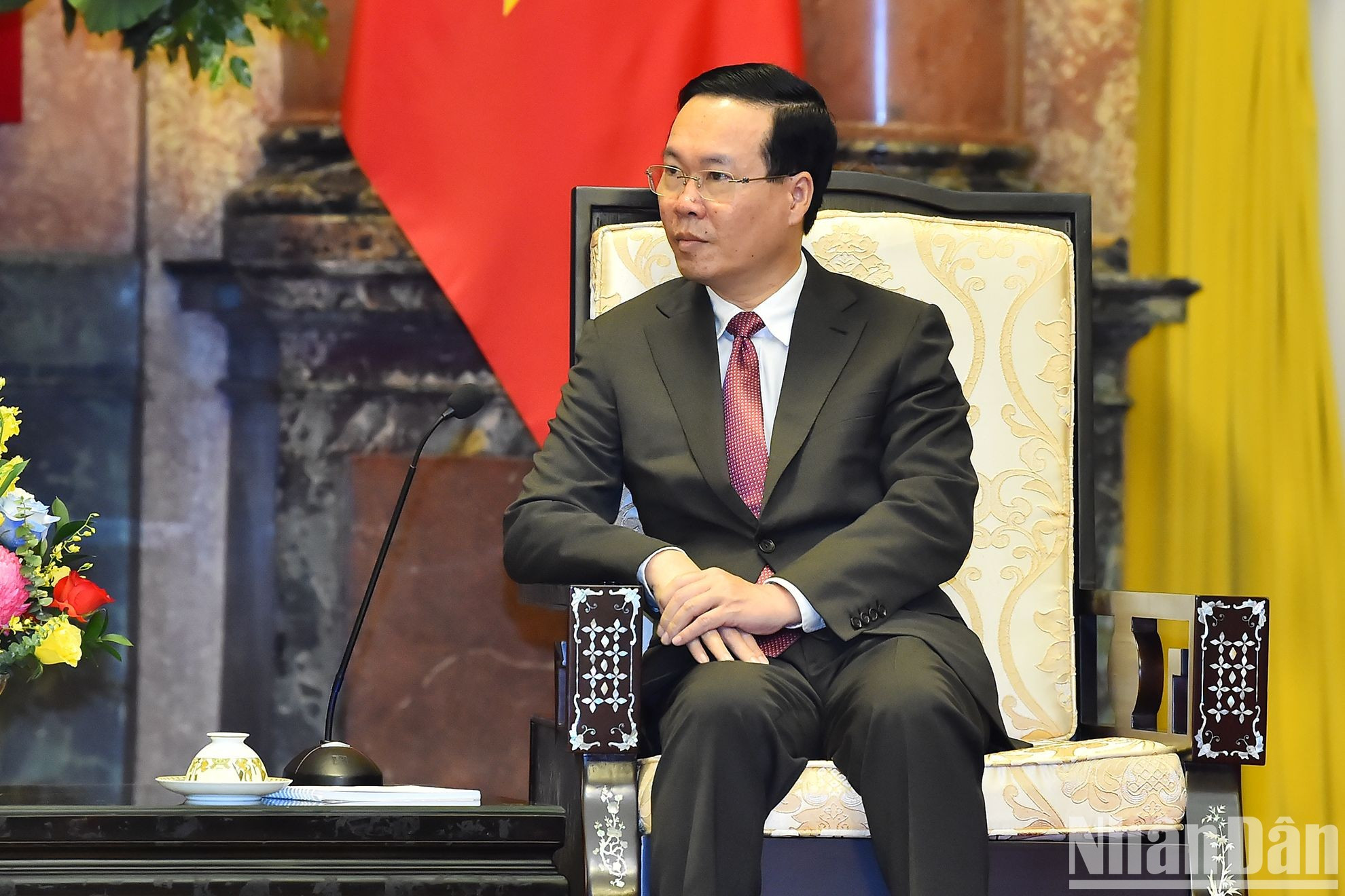 Van Thuong habla en el evento. Van Thuong habla en el evento.