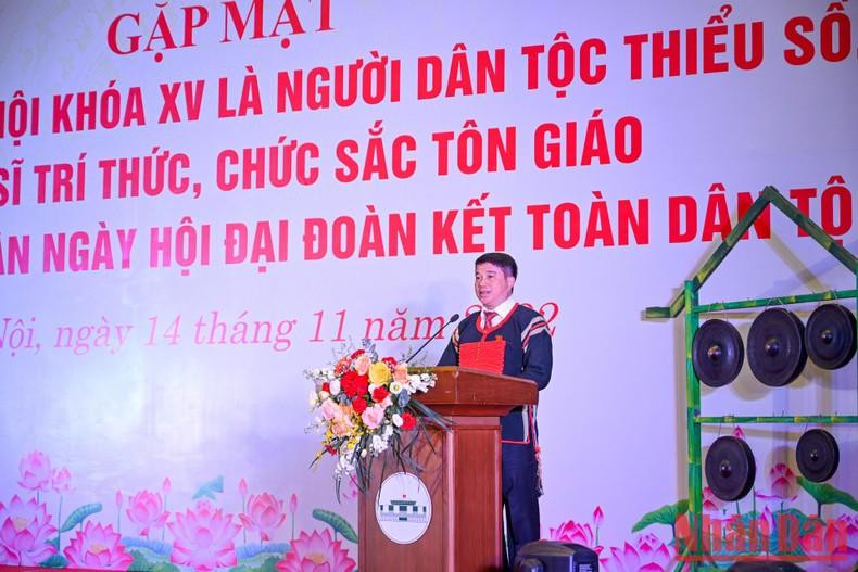 El presidente de la Consejo de Nacionalidades de la Asamblea Nacional, Thanh Ha Nie K'dam habla en el evento. El presidente de la Consejo de Nacionalidades de la Asamblea Nacional, Thanh Ha Nie K'dam habla en el evento.