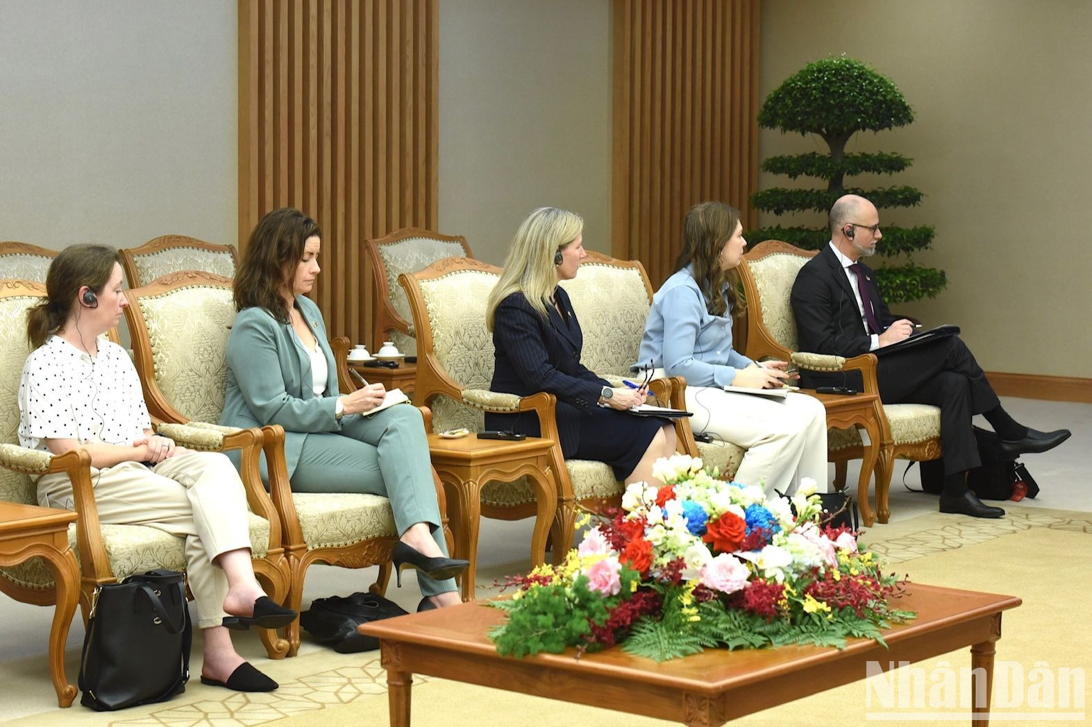 La comitiva canadiense en el evento.