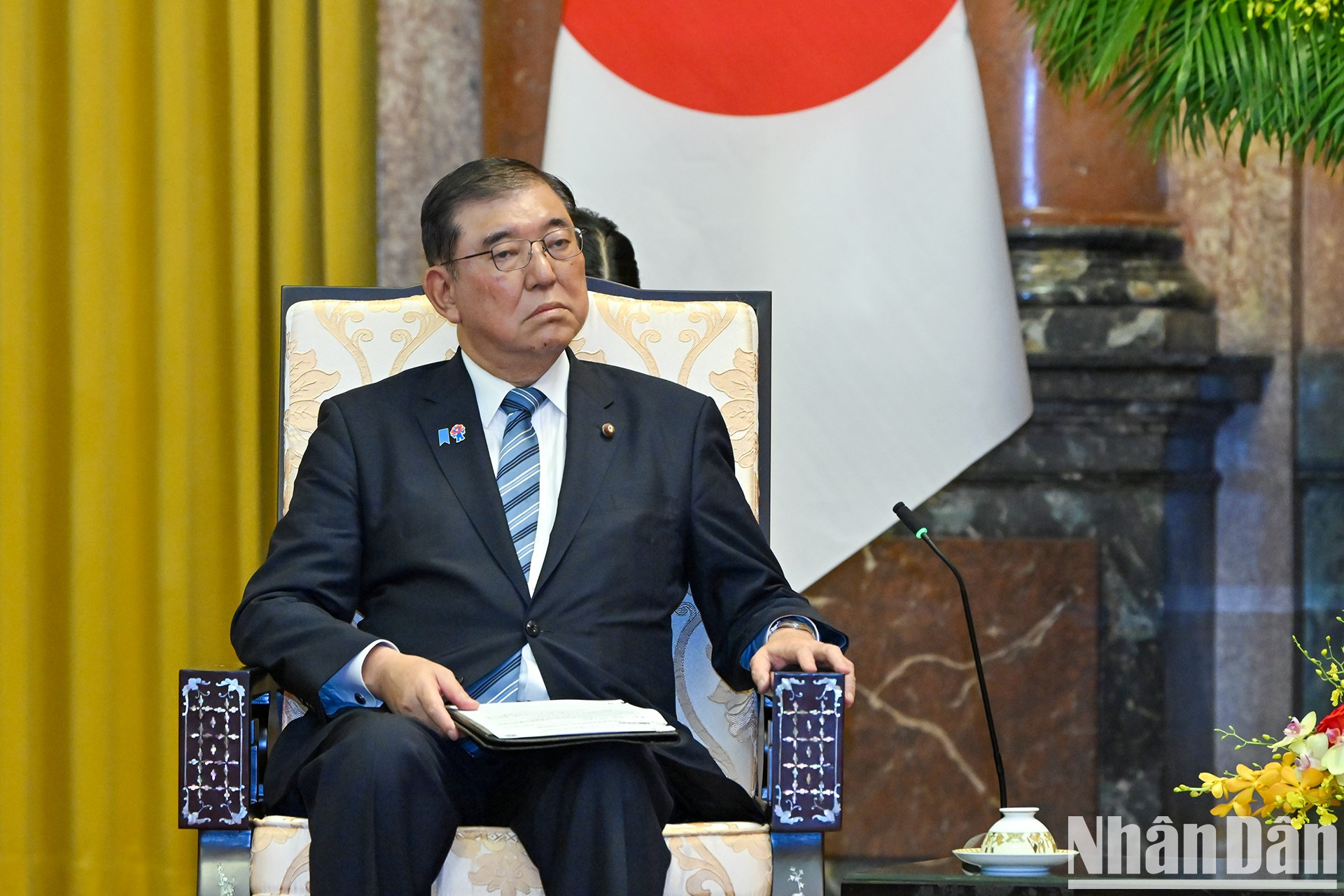 Ishiba Shigeru interviene en la cita. Ishiba Shigeru interviene en la cita.