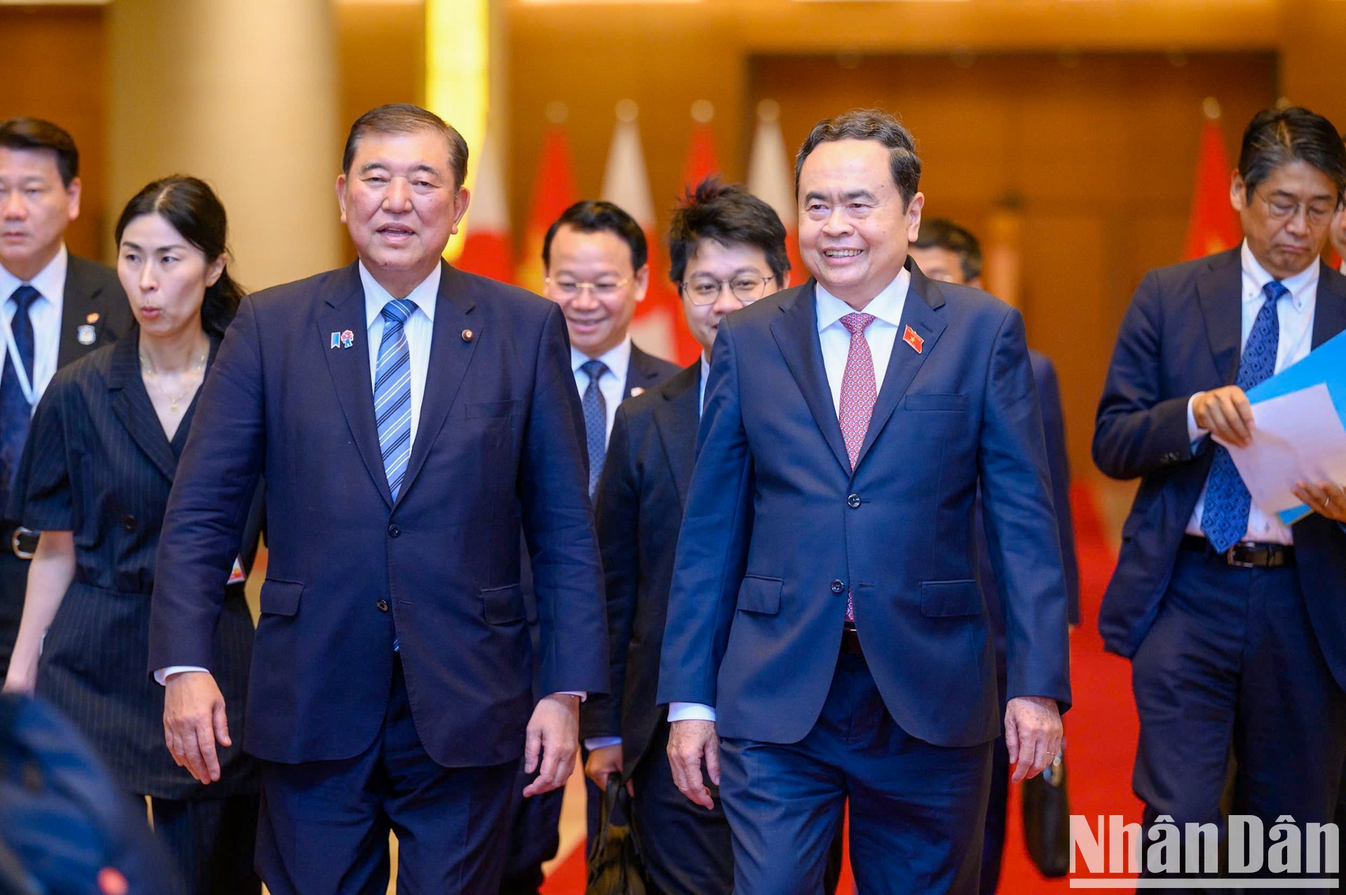 Ambos dirigentes en el encuentro.