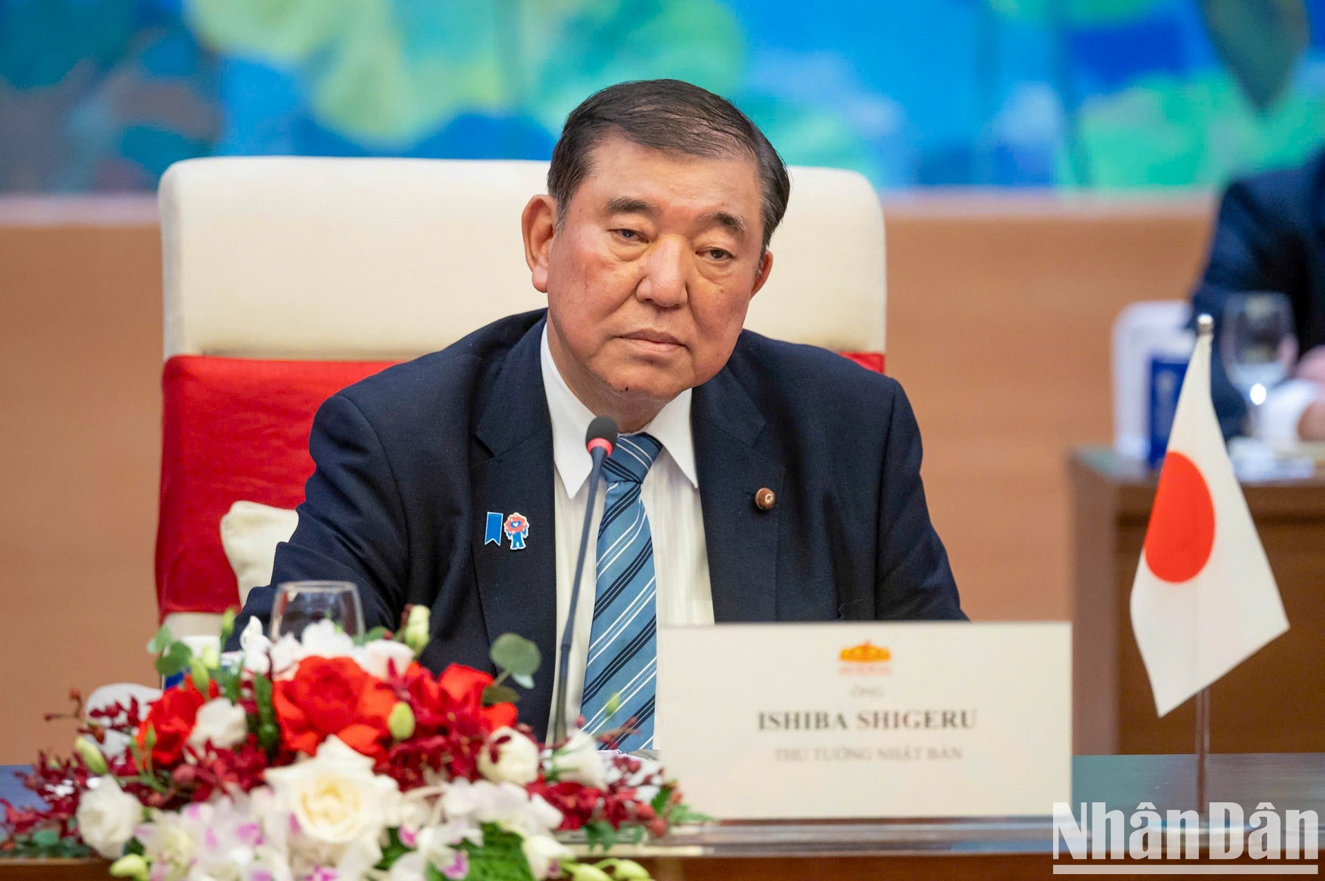 Ishiba Shigeru interviene en la cita.