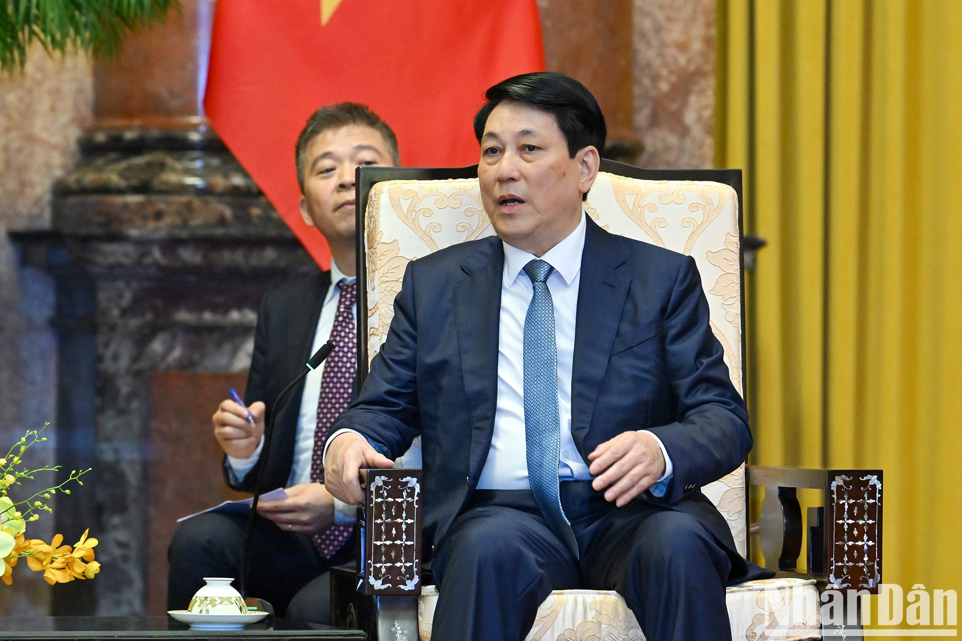 Luong Cuong habla en el evento. Luong Cuong habla en el evento.