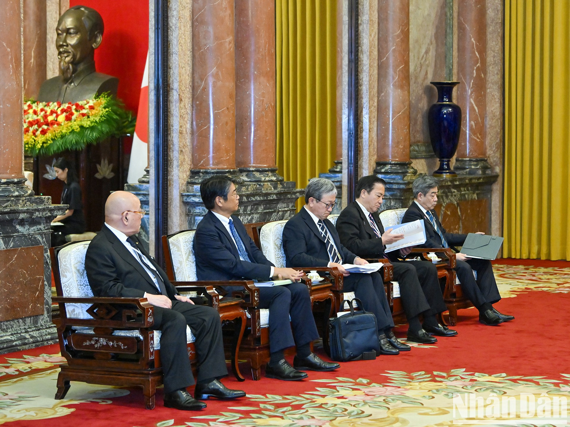 La delegación japonesa en el evento. La delegación japonesa en el evento.