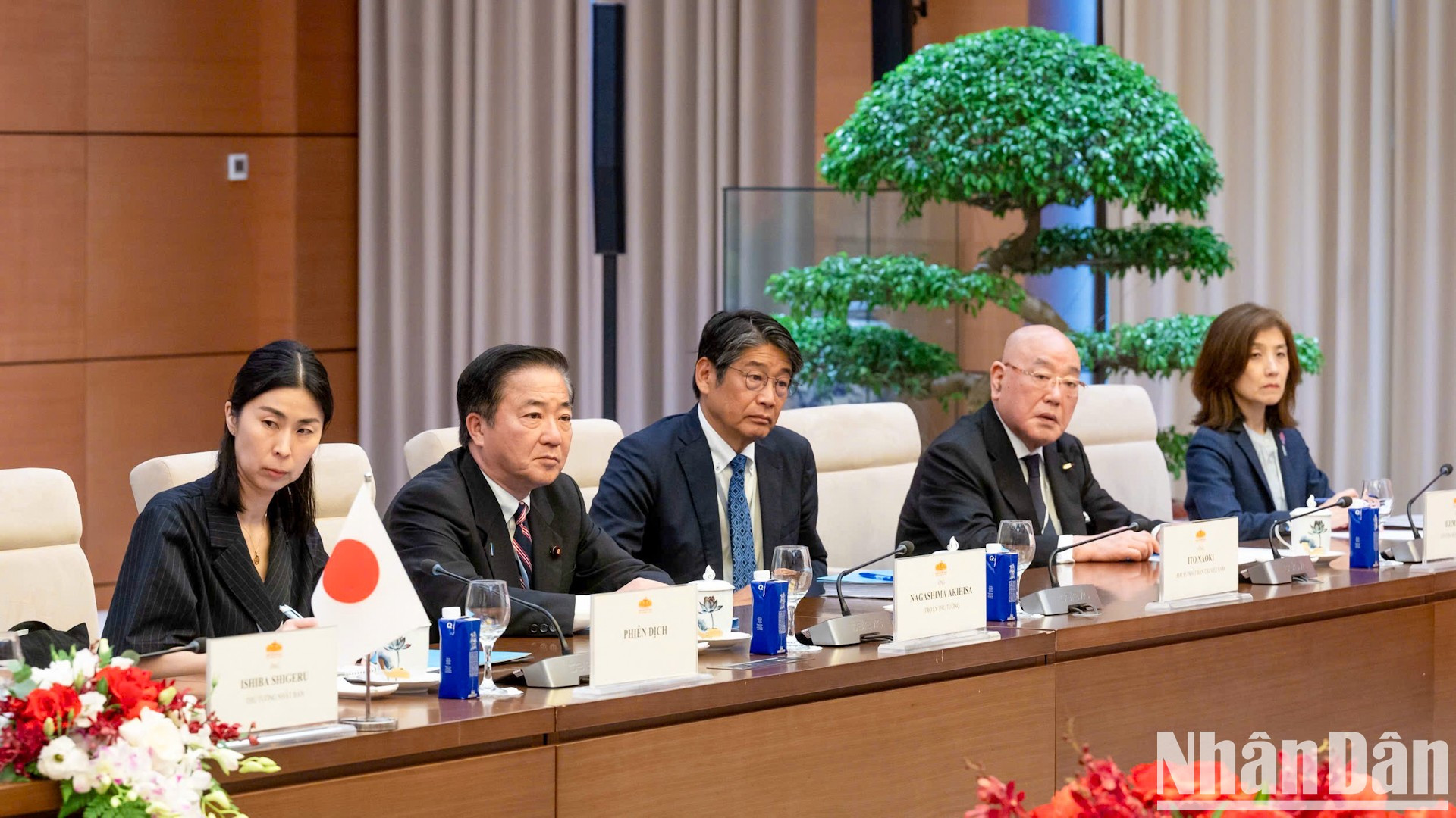 Delegados japoneses en la cita.