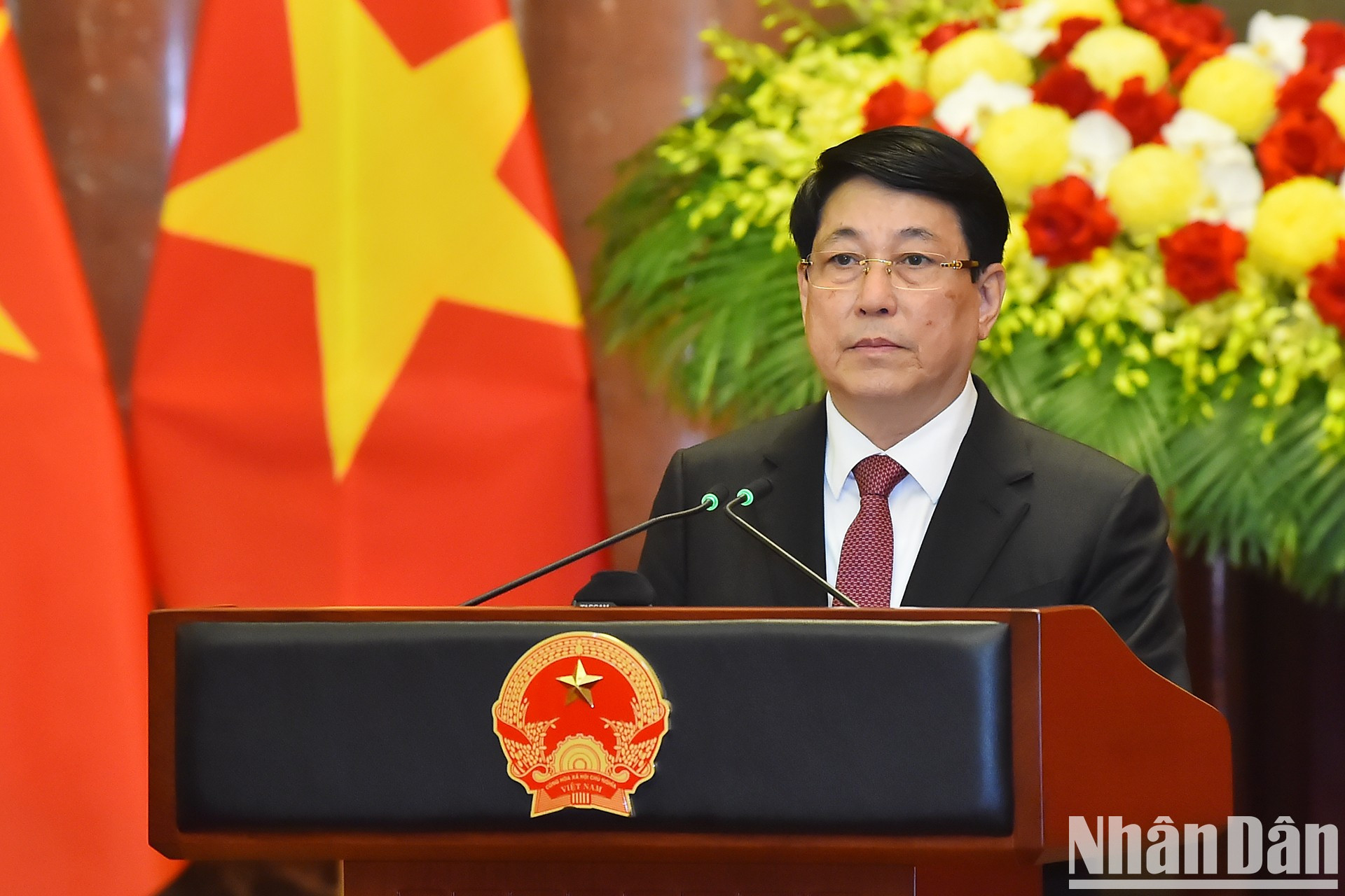 Luong Cuong habla en el evento. Luong Cuong habla en el evento.