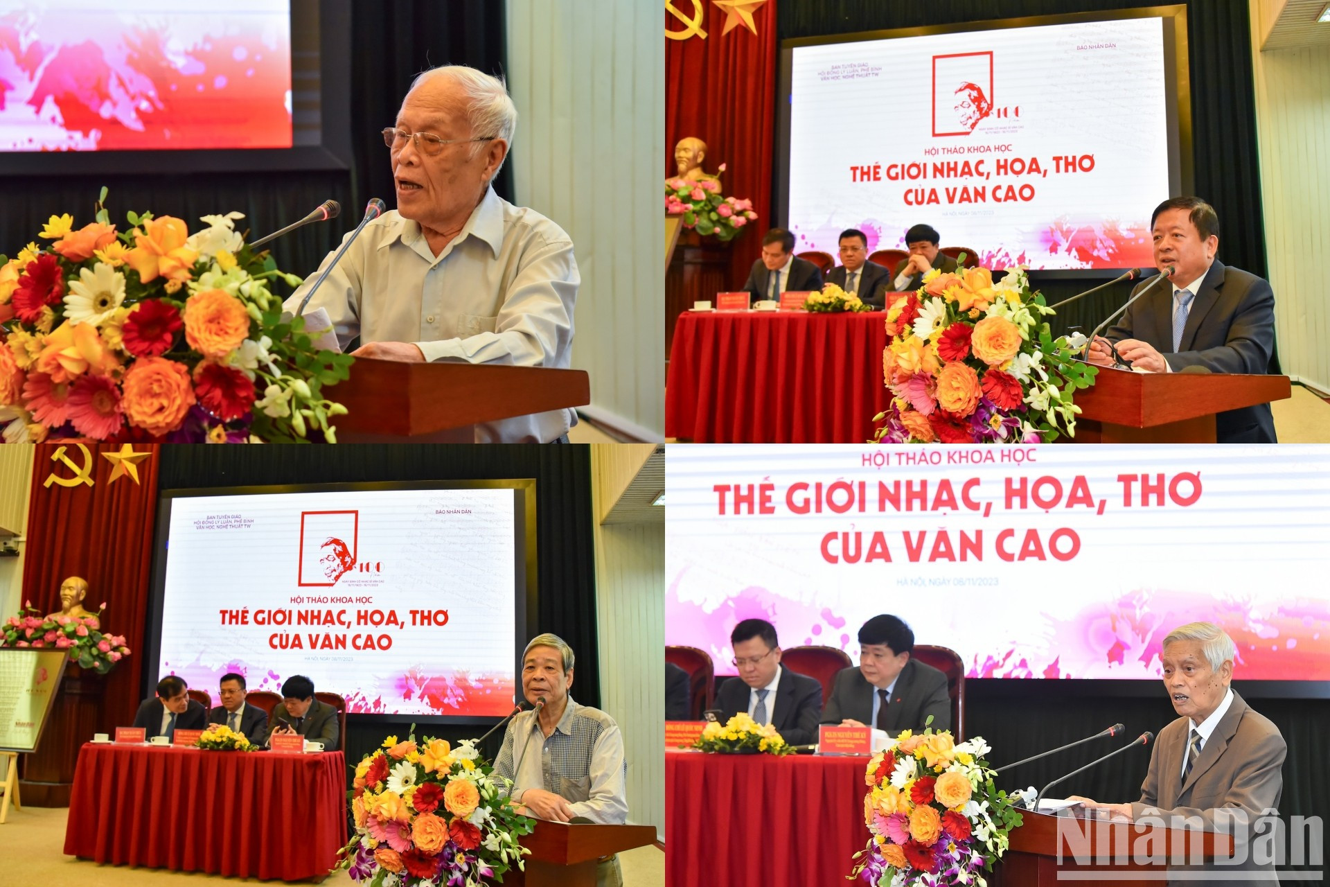 Los delegados exponen sus ponencias sobre la obra de Van Cao.