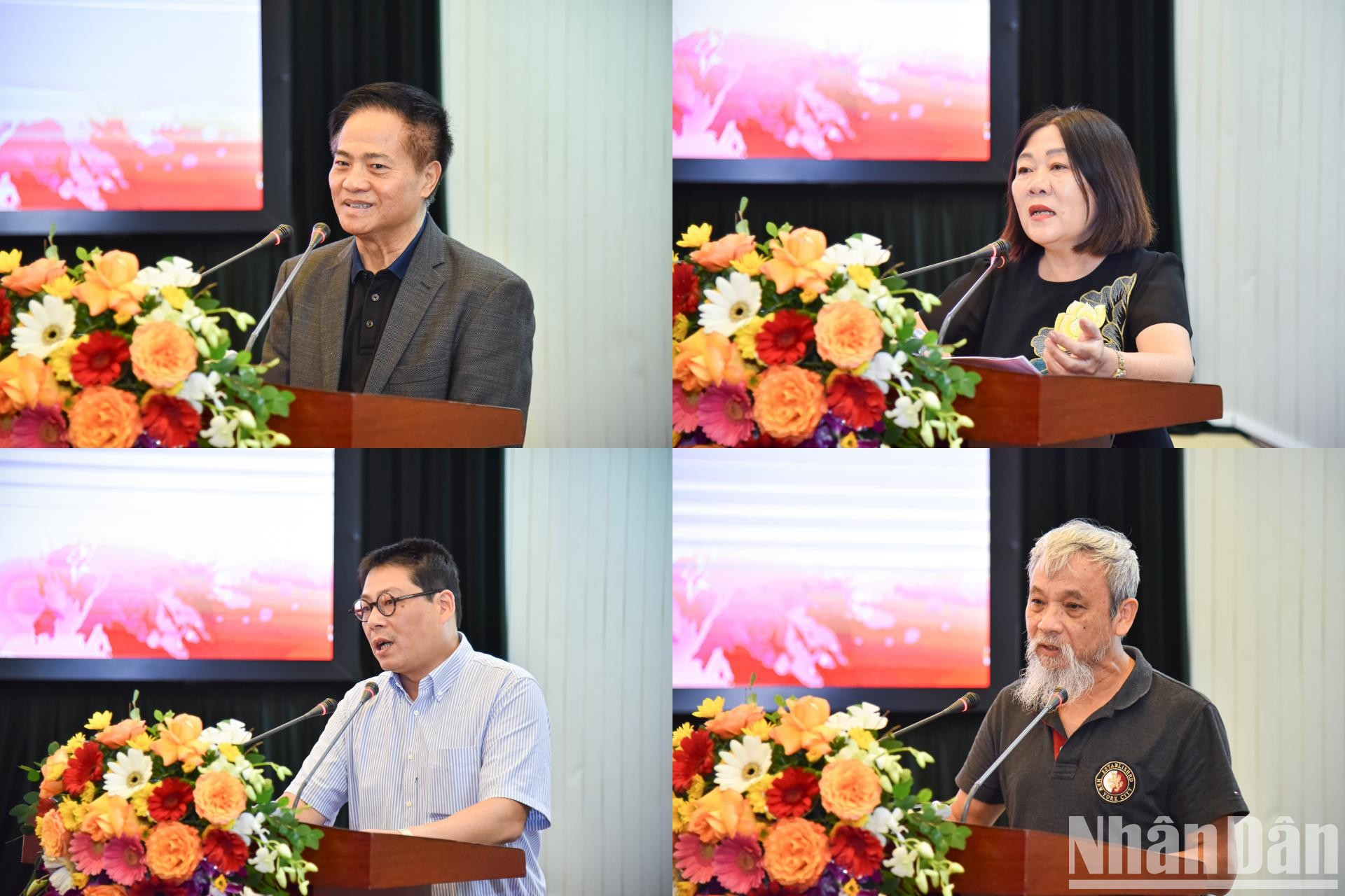 Los invitados comparten sus opiniones sobre las creaciones artísticas de Van Cao.