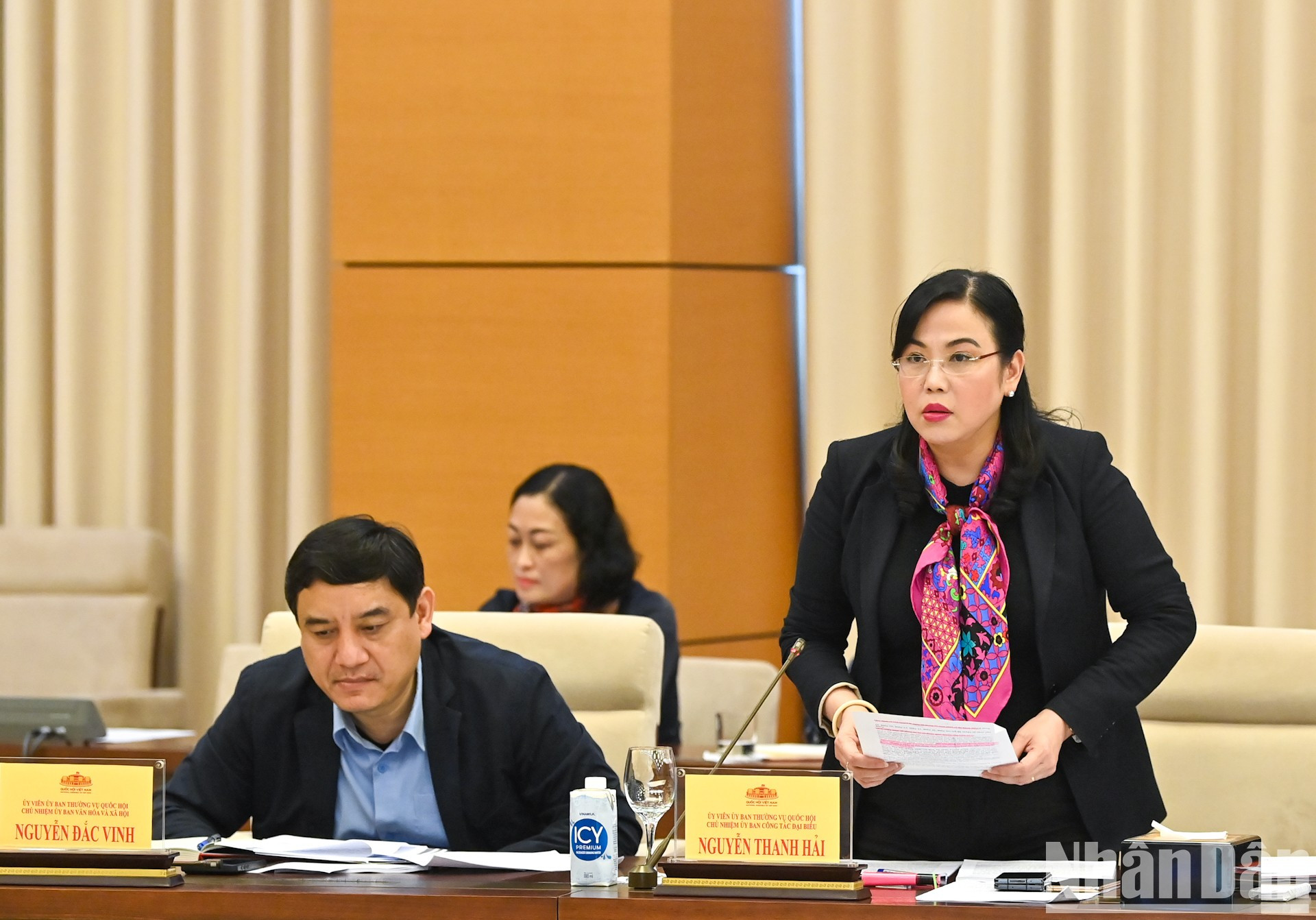 Nguyen Thanh Hai, jefa de la Comisión de Asuntos de Diputados, en la cita. Nguyen Thanh Hai, jefa de la Comisión de Asuntos de Diputados, en la cita.