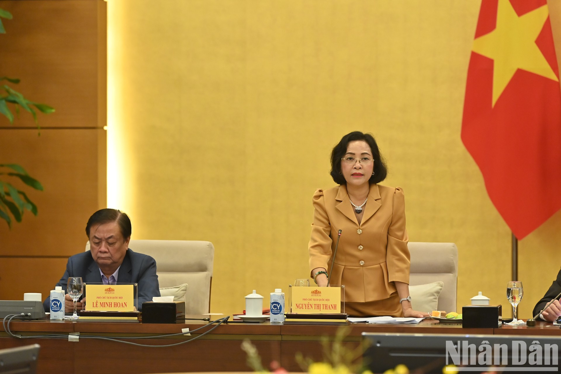 La vicepresidenta de la Asamblea Nacional Nguyen Thi Thanh en la cita. La vicepresidenta de la Asamblea Nacional Nguyen Thi Thanh en la cita.