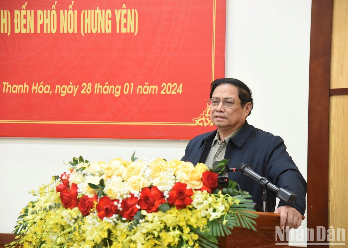 Habla el premier Pham Minh Chinh.