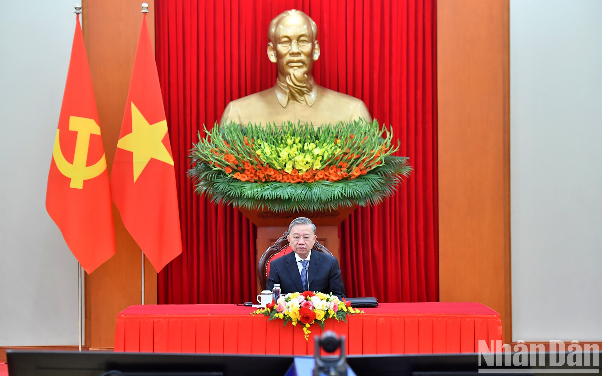 El secretario general del PCV, To Lam, en la cita. El secretario general del PCV, To Lam, en la cita.