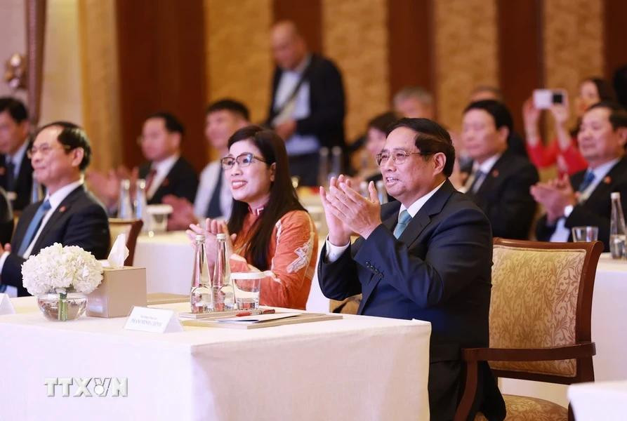 El premier y su esposa en el encuentro. El premier y su esposa en el encuentro.