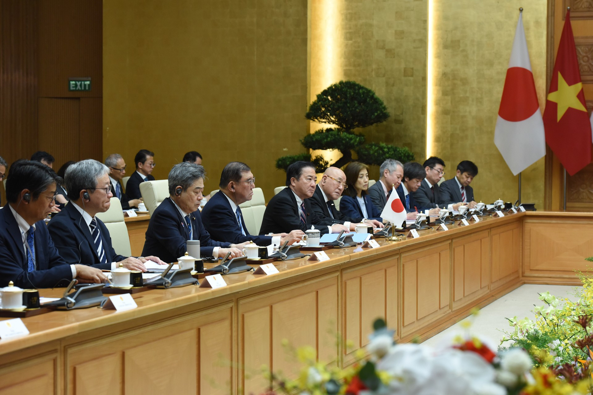 La delegación japonesa en la cita. La delegación japonesa en la cita.