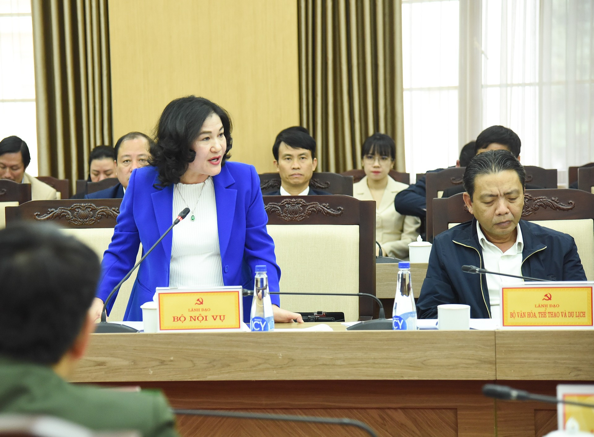 La viceministra del Interior Nguyen Thi Ha habla en la cita. La viceministra del Interior Nguyen Thi Ha habla en la cita.