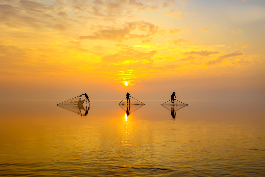 El "mar infinito" en Thai Binh se ha convertido en un fenómeno que atrae a gran cantidad de fotógrafos y jóvenes.