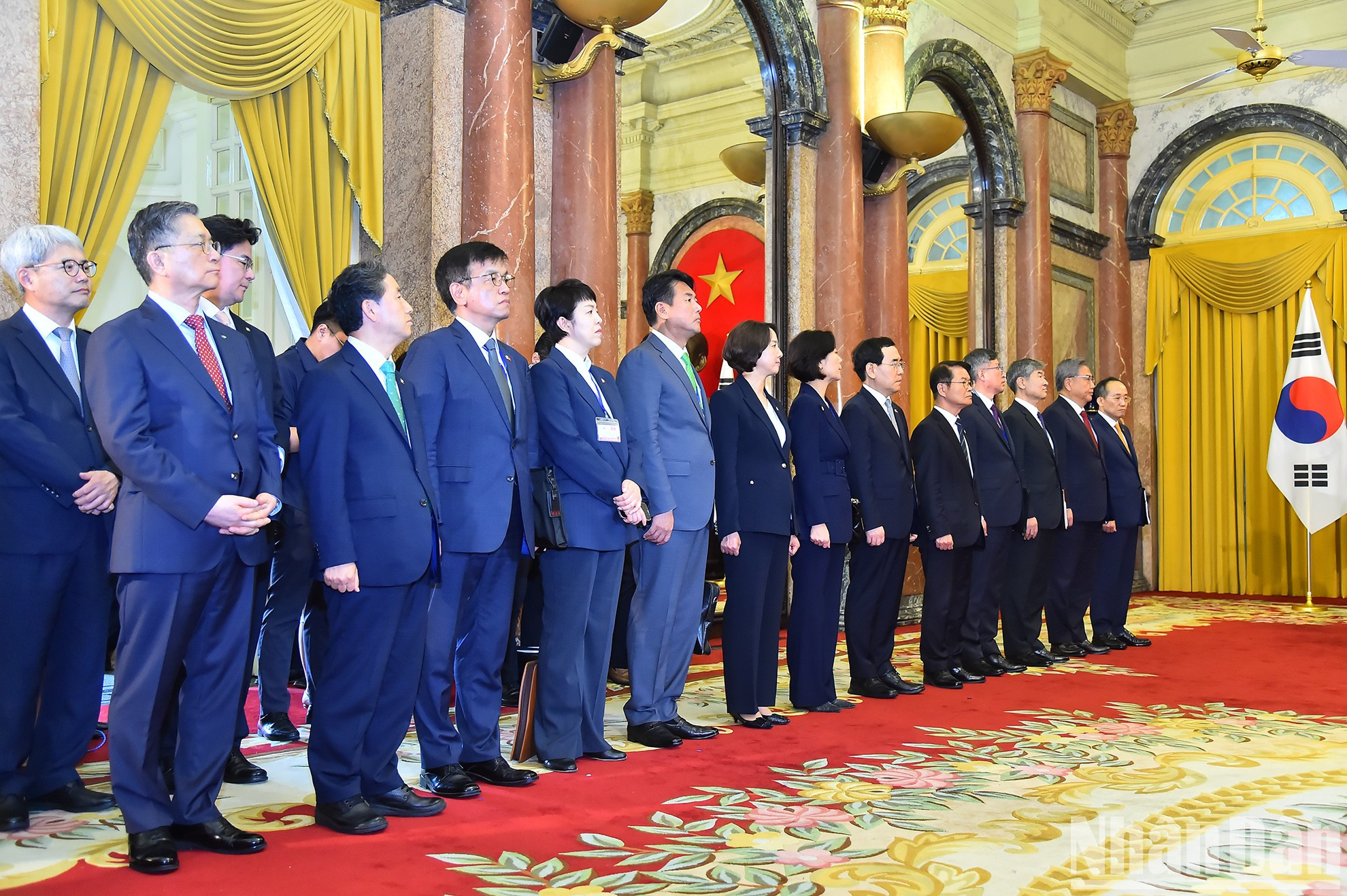 Miembros de la delegación surcoreana. Miembros de la delegación surcoreana.