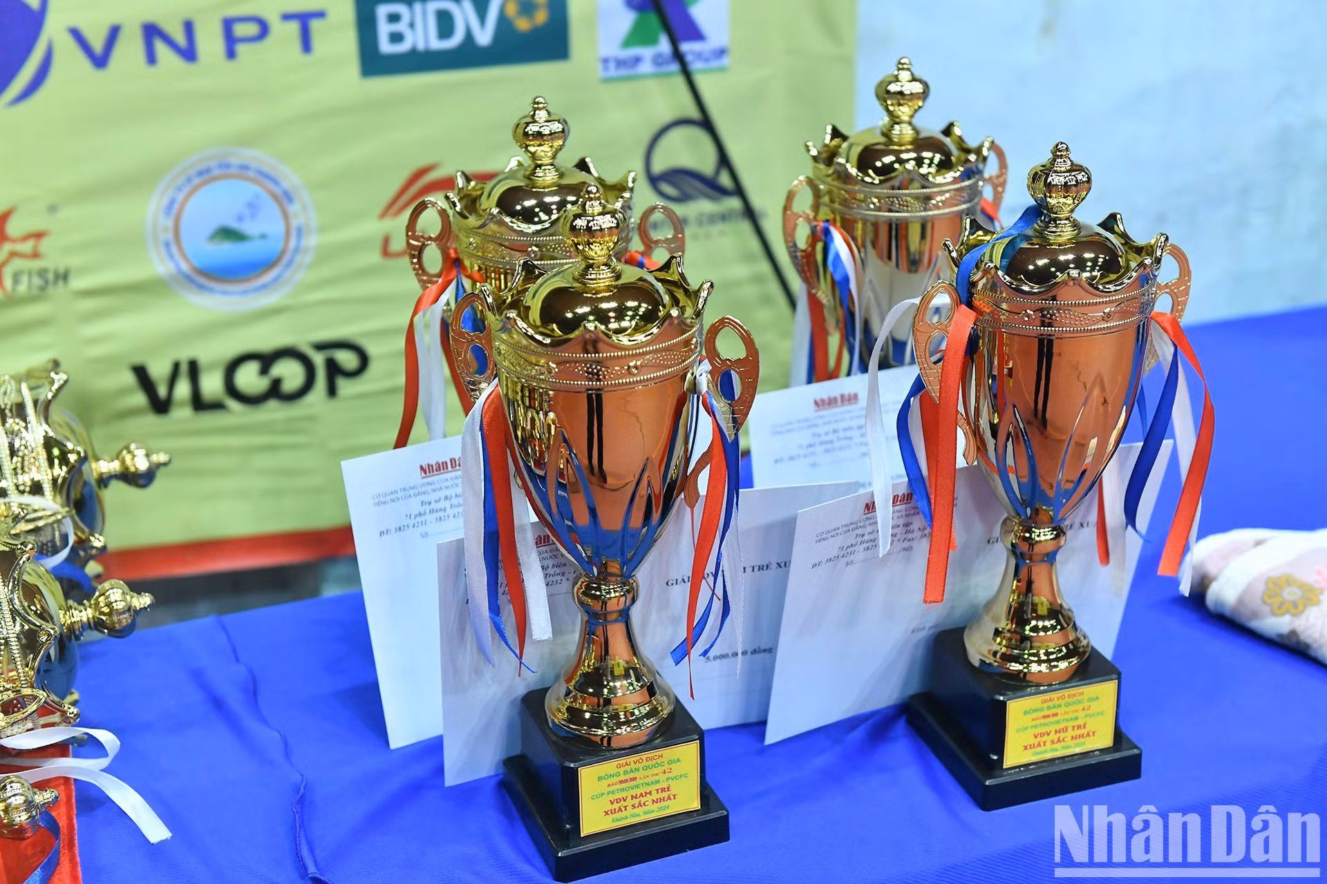 Trofeos del torneo.