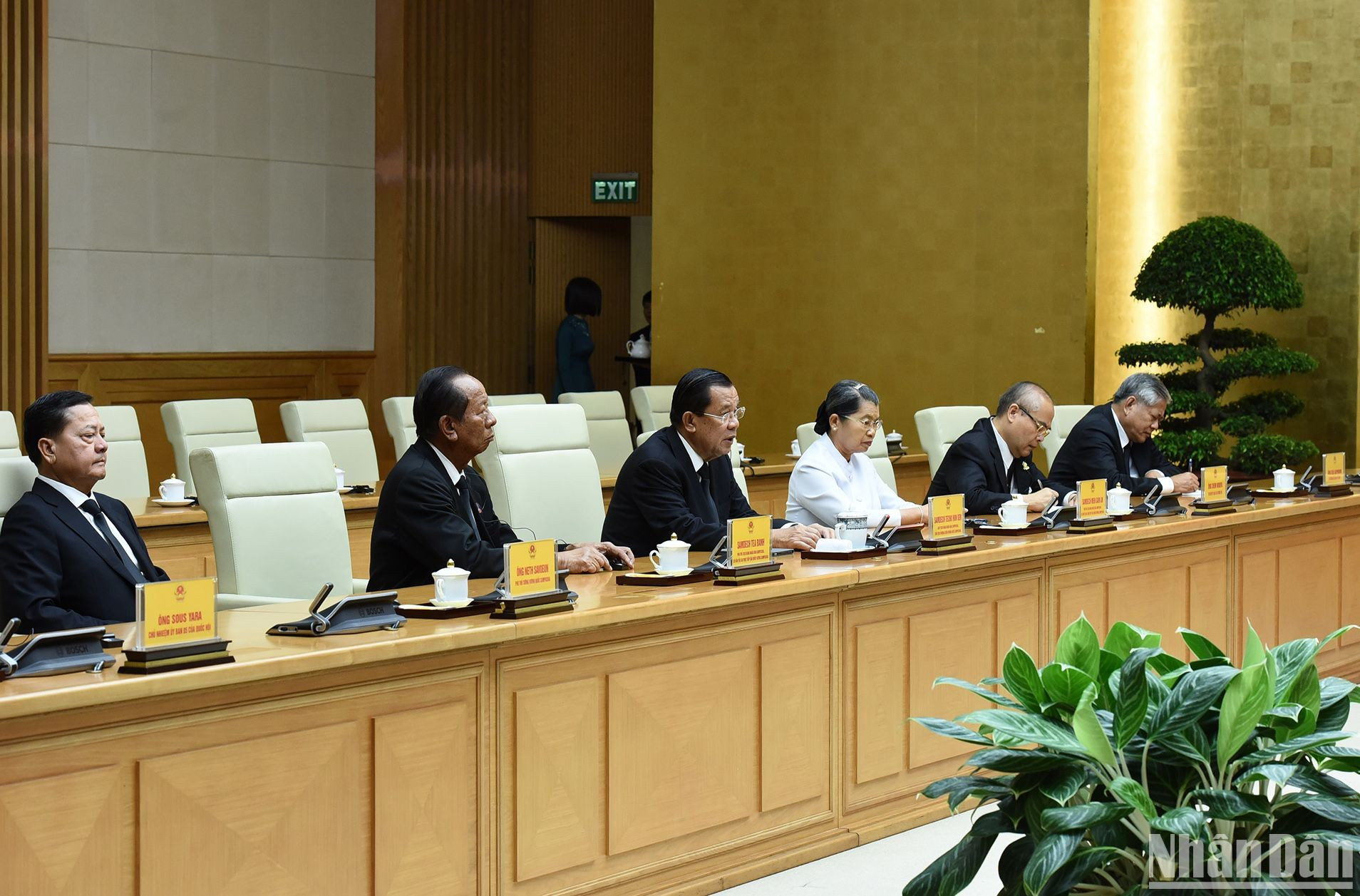 Delegación camboyana en el evento.