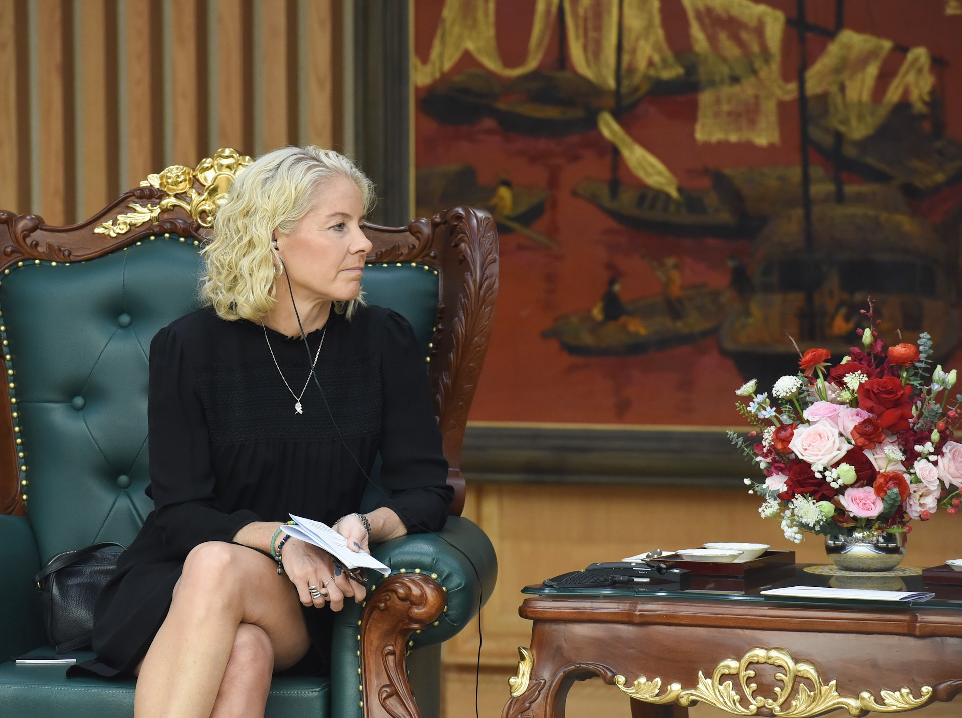 Susanna Campbell en el evento. Susanna Campbell en el evento.