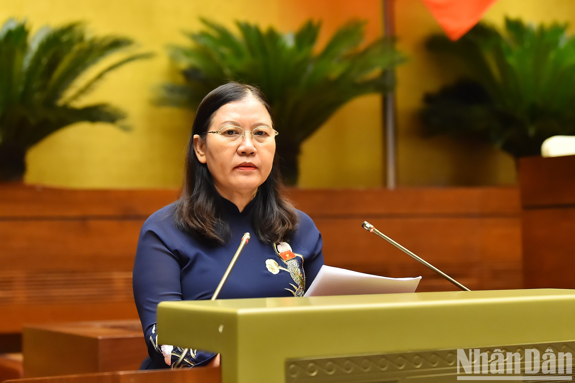 La jefa de la Comisión de Asuntos Judiciales del Parlamento, Le Thi Nga, presenta el informe de verificación del proyecto de Ley de Justicia Juvenil. La jefa de la Comisión de Asuntos Judiciales del Parlamento, Le Thi Nga, presenta el informe de verificación del proyecto de Ley de Justicia Juvenil.