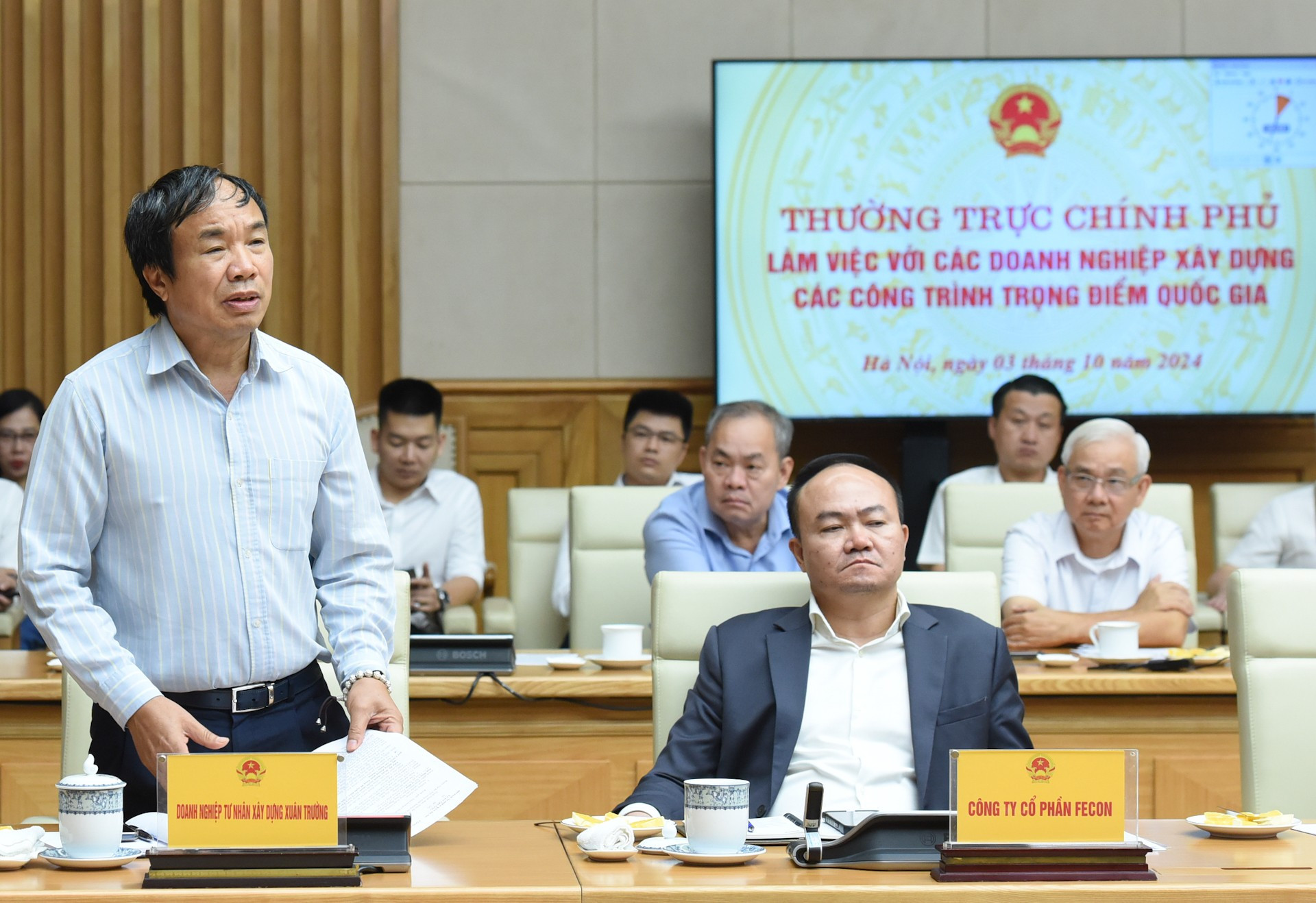 El representante de la empresa privada Xuan Truong habla en la cita. El representante de la empresa privada Xuan Truong habla en la cita.