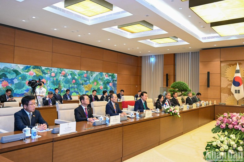 La delegación surcoreana.