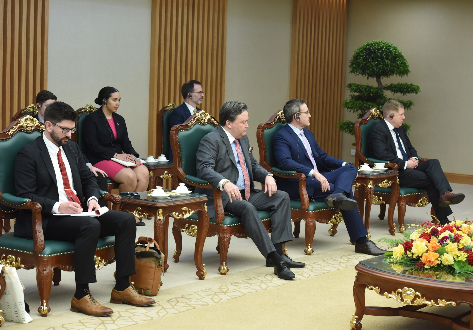 La delegación de la USCC.