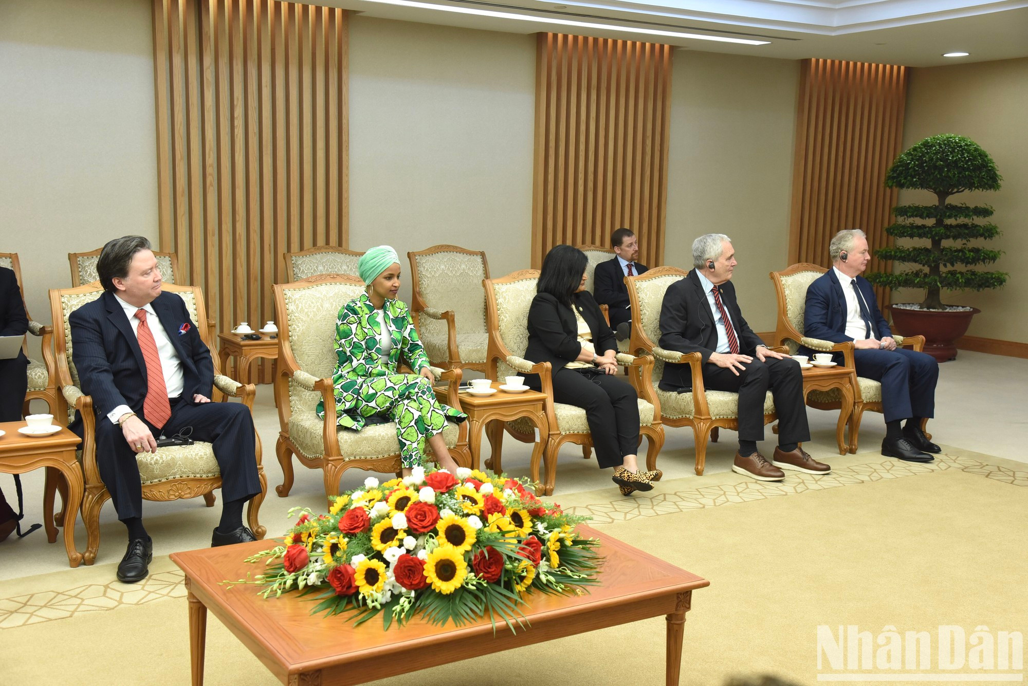 Congresistas estadounidenses en la cita.