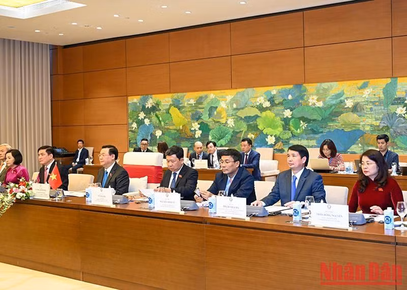 Los delegados vietnamitas en el evento.