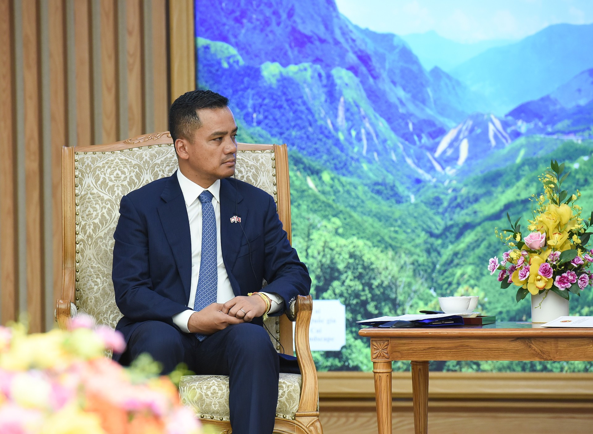 Sar Sokha interviene en el evento.