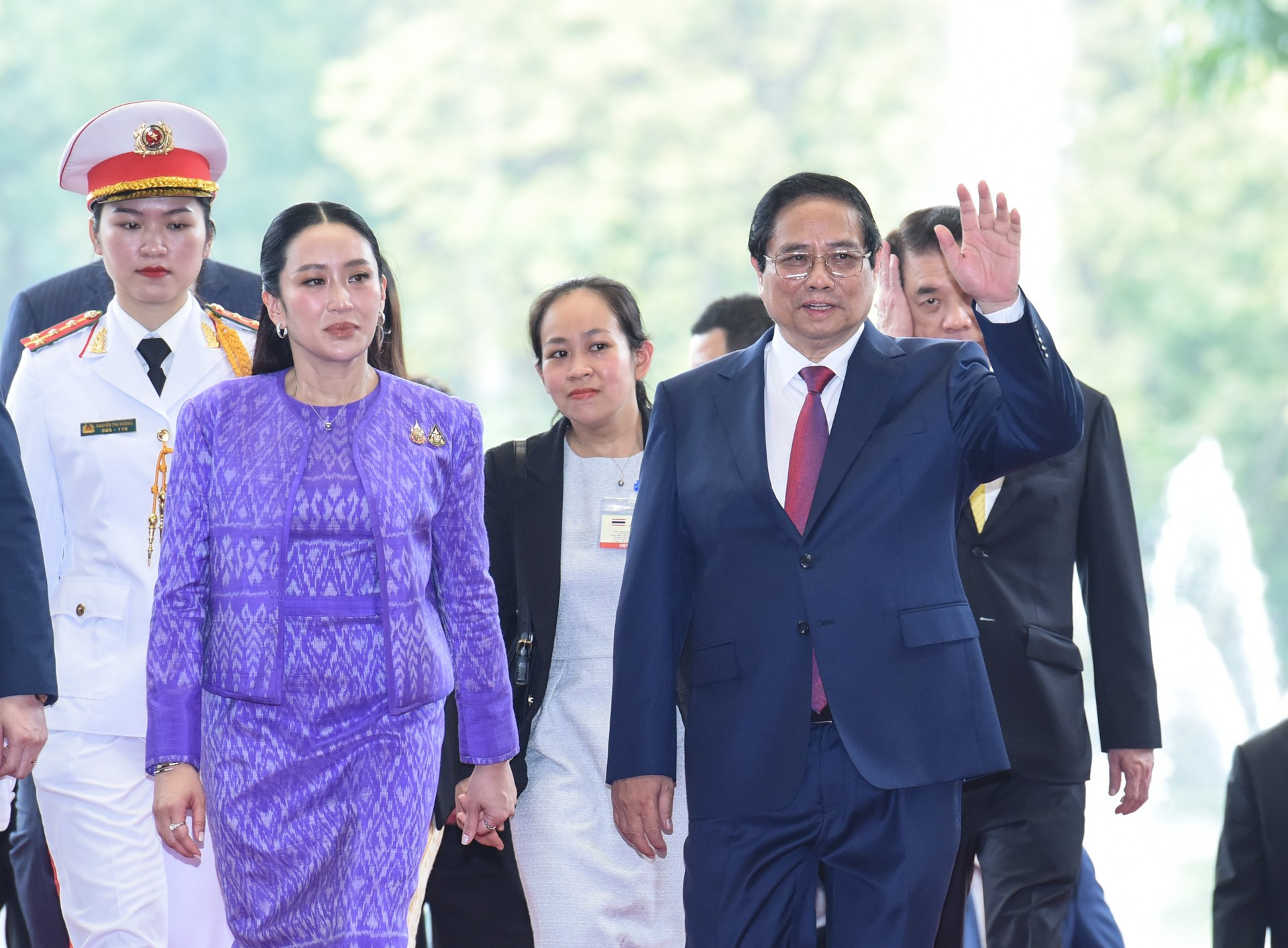 El primer ministro de Vietnam, Pham Minh Chinh y su similar de Tailandia, Paetongtarn Shinawatra, en el evento. El primer ministro de Vietnam, Pham Minh Chinh y su similar de Tailandia, Paetongtarn Shinawatra, en el evento.