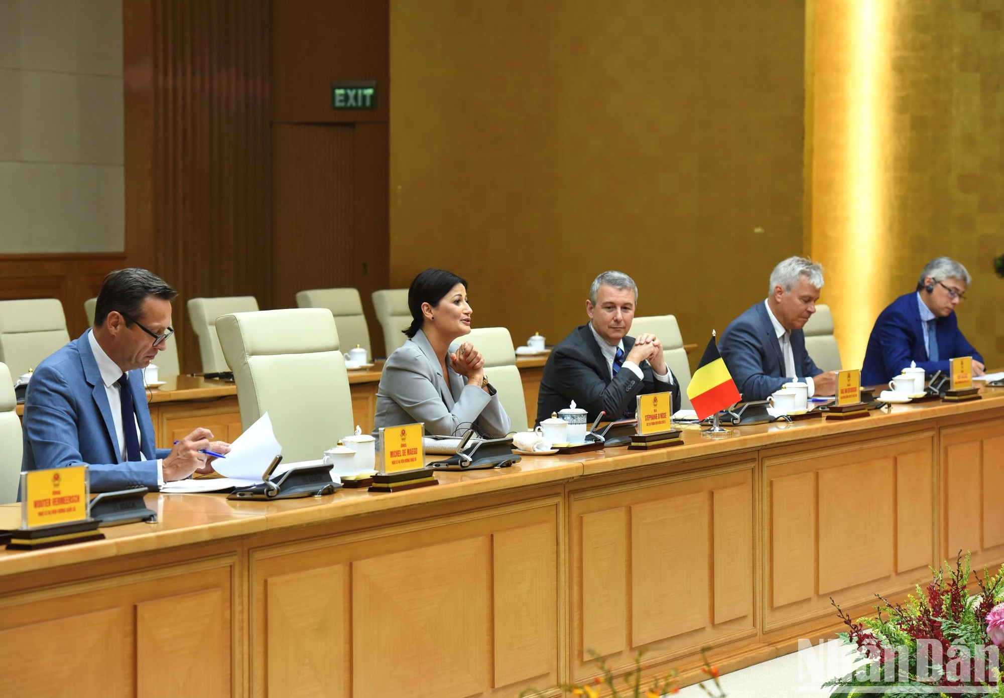 Miembros de la delegación belga.