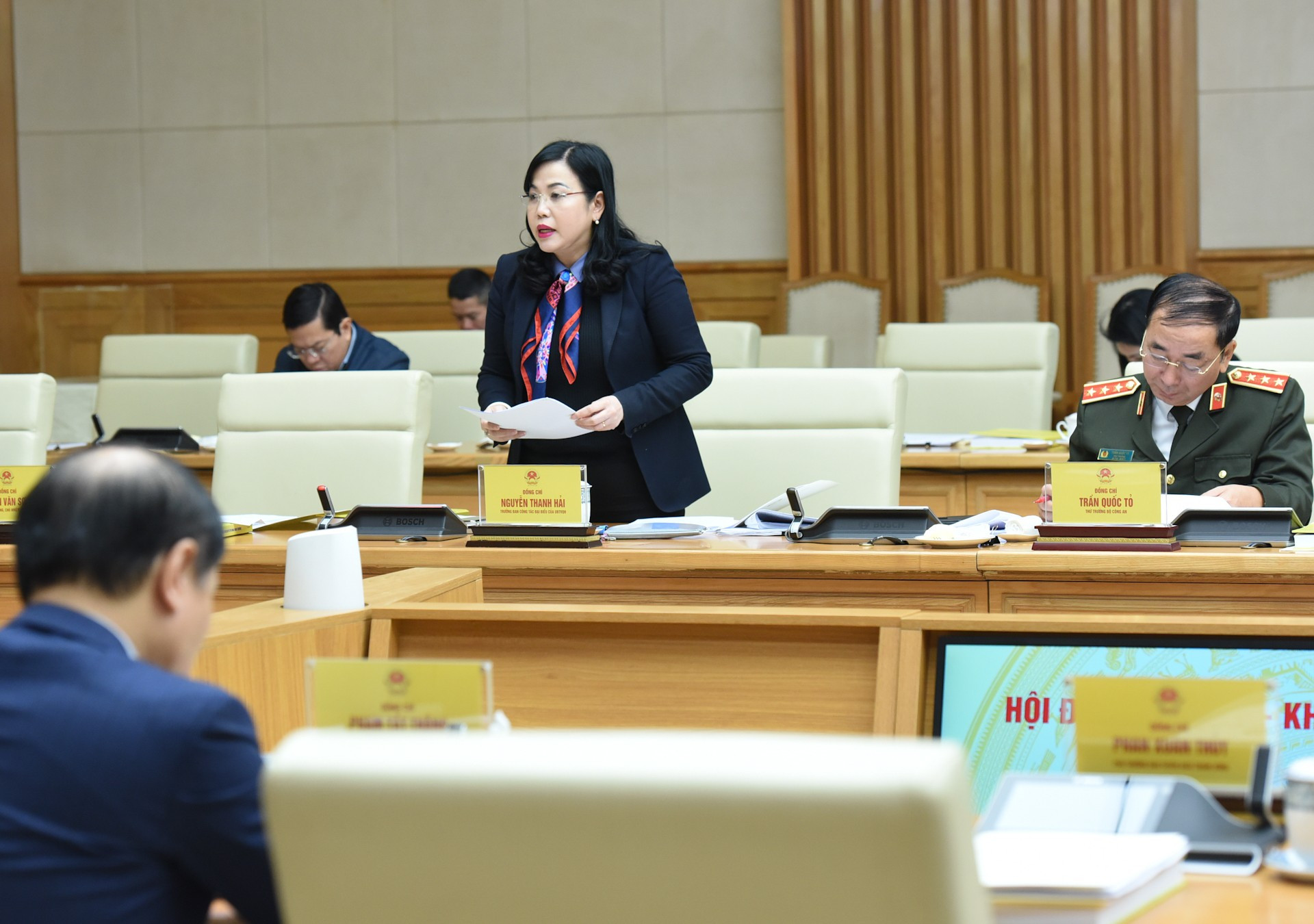 Nguyen Thanh Hai, jefa de la Comisión de Asuntos de Diputados del Comité Permanente de la Asamblea Nacional, interviene en el evento. Nguyen Thanh Hai, jefa de la Comisión de Asuntos de Diputados del Comité Permanente de la Asamblea Nacional, interviene en el evento.
