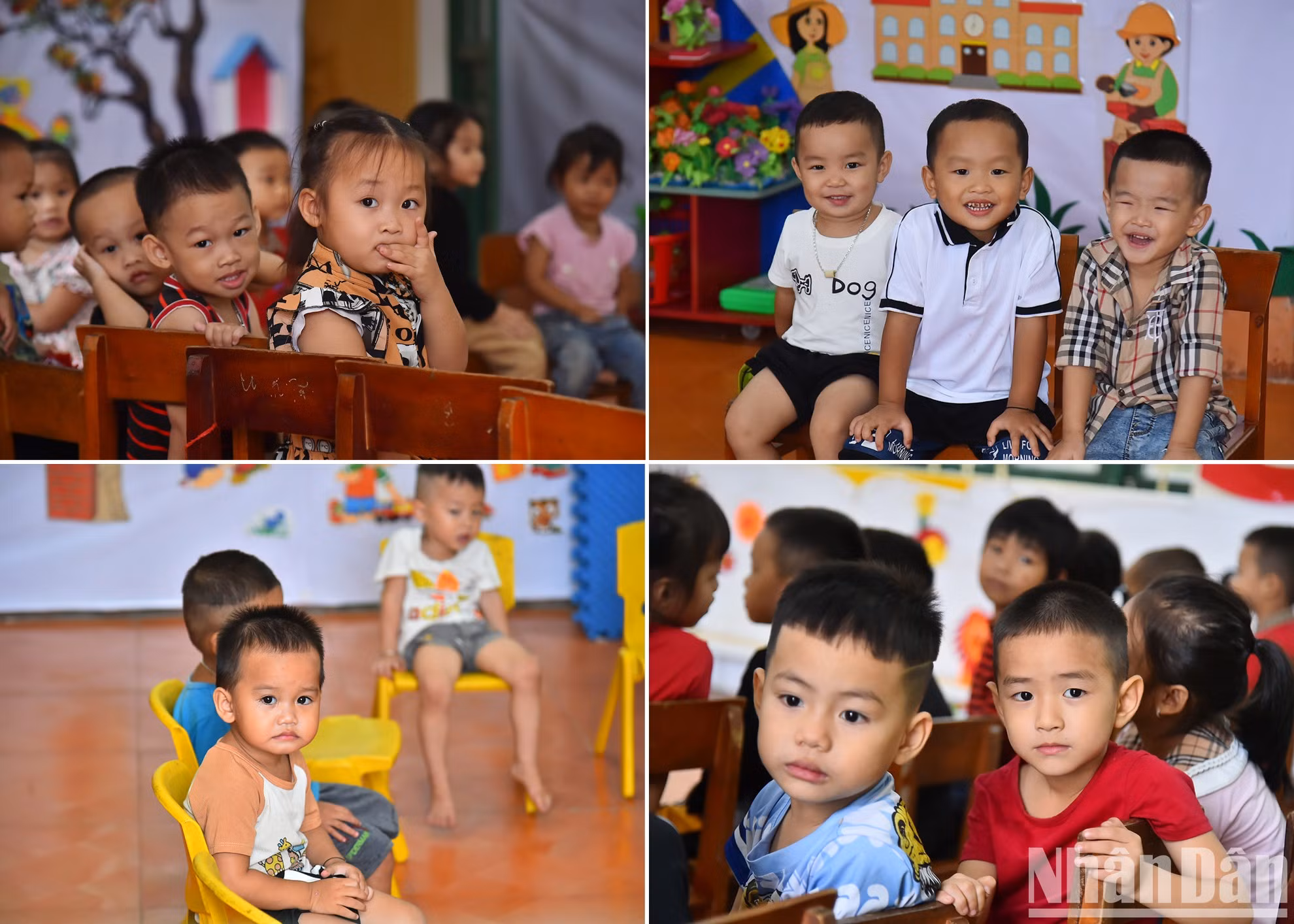 La inocencia de los niños en el jardín de infancia de Hop Thanh.