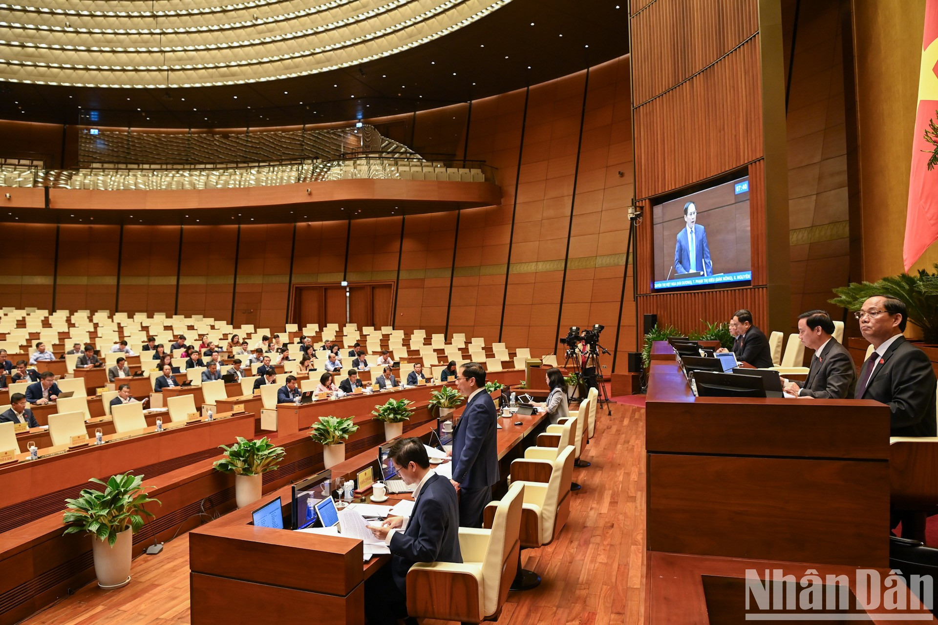 Vista de la la sesión de interpelaciones. Vista de la la sesión de interpelaciones.