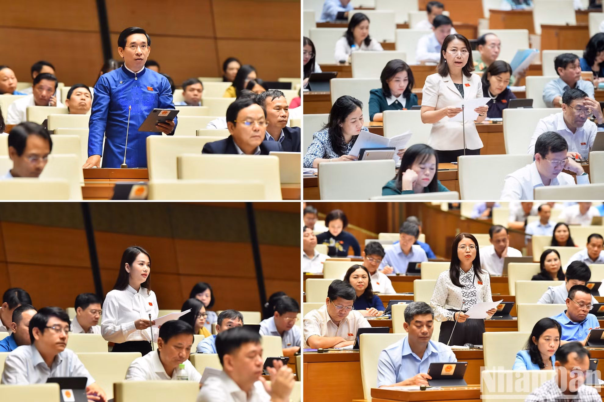 Los parlamentarios expresan sus opiniones.