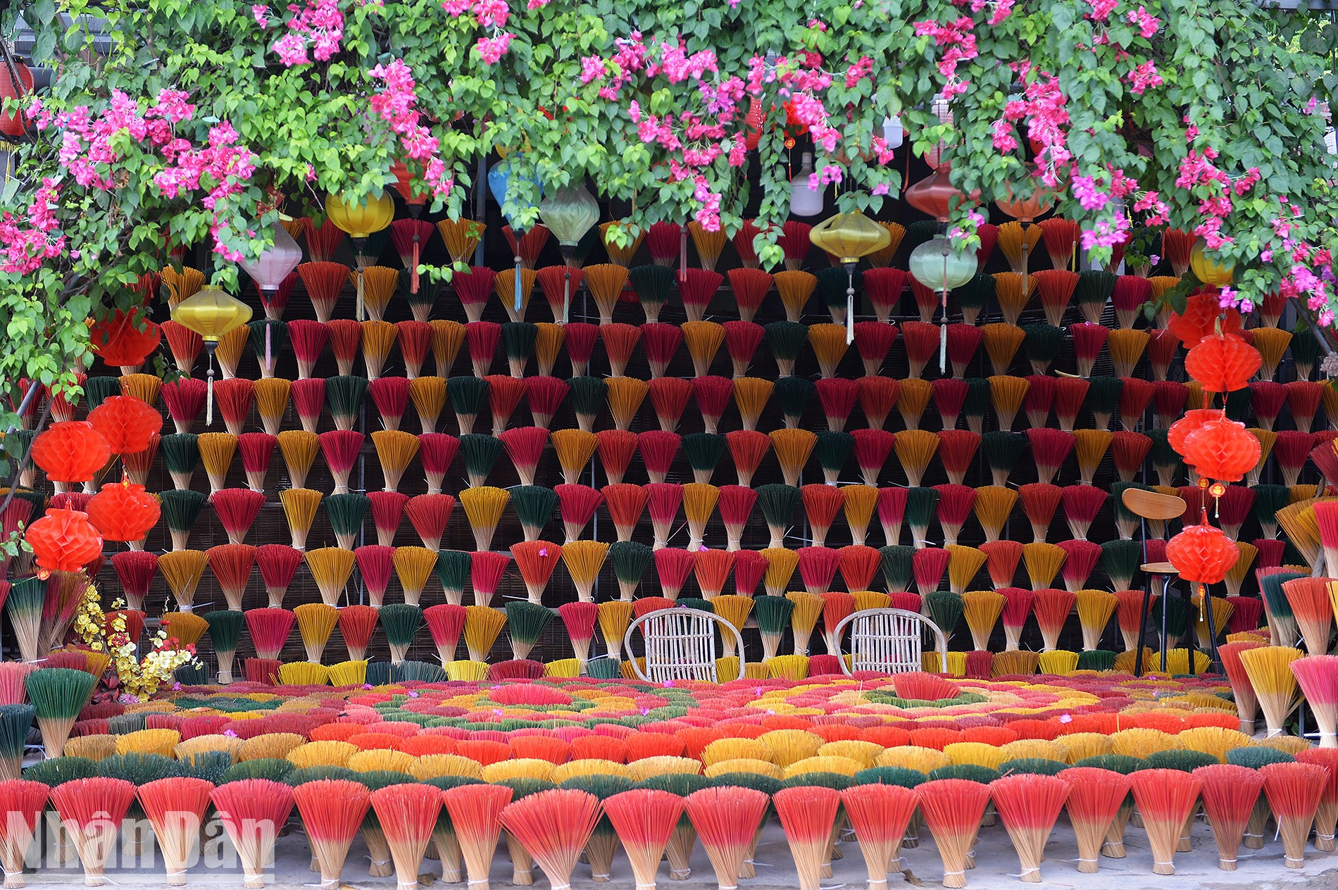 Un rincón del pueblo artesanal de 700 años de antigüedad.