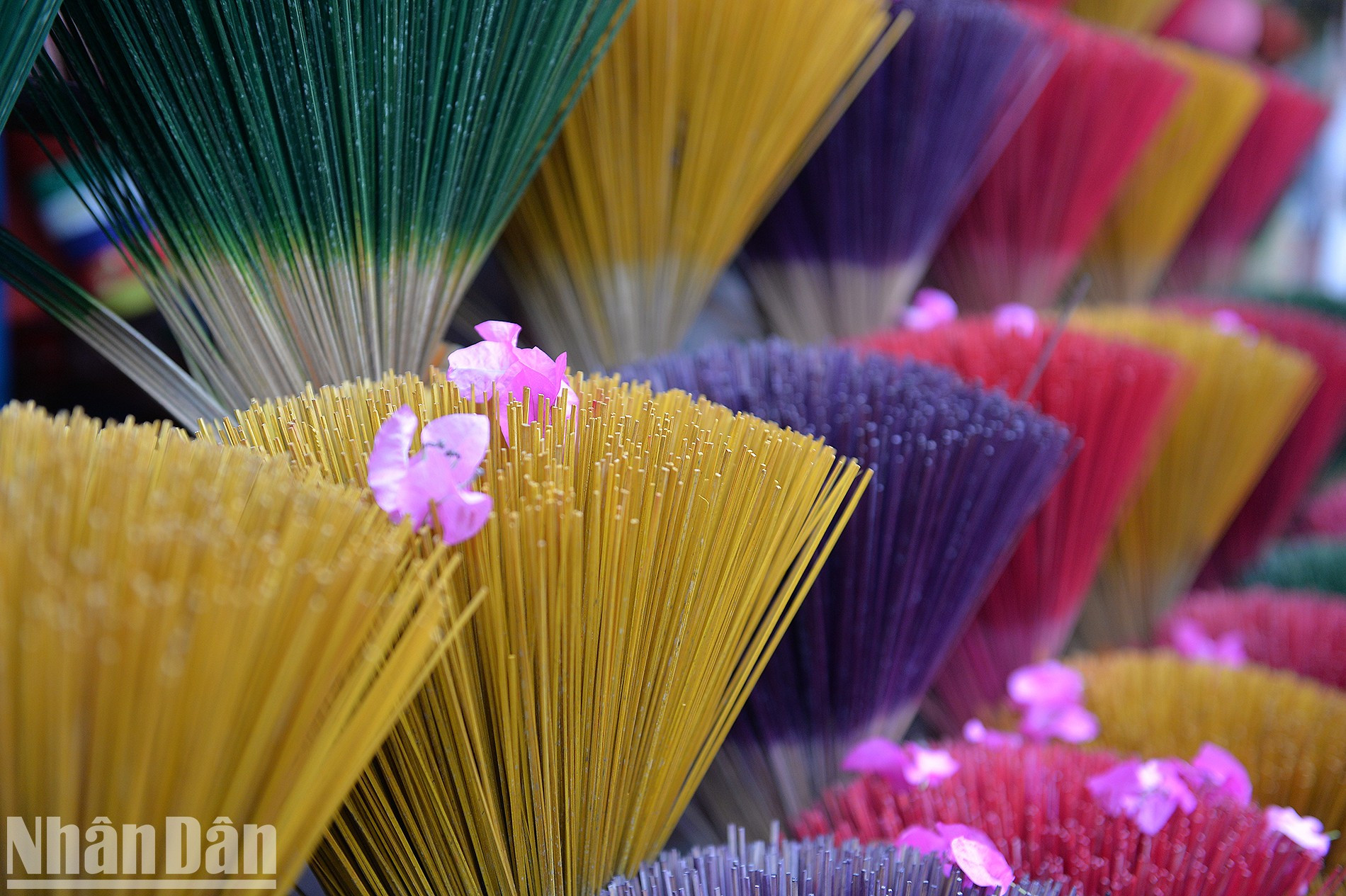 Ramos de incienso en el pueblo artesanal de Thuy Xuan.
