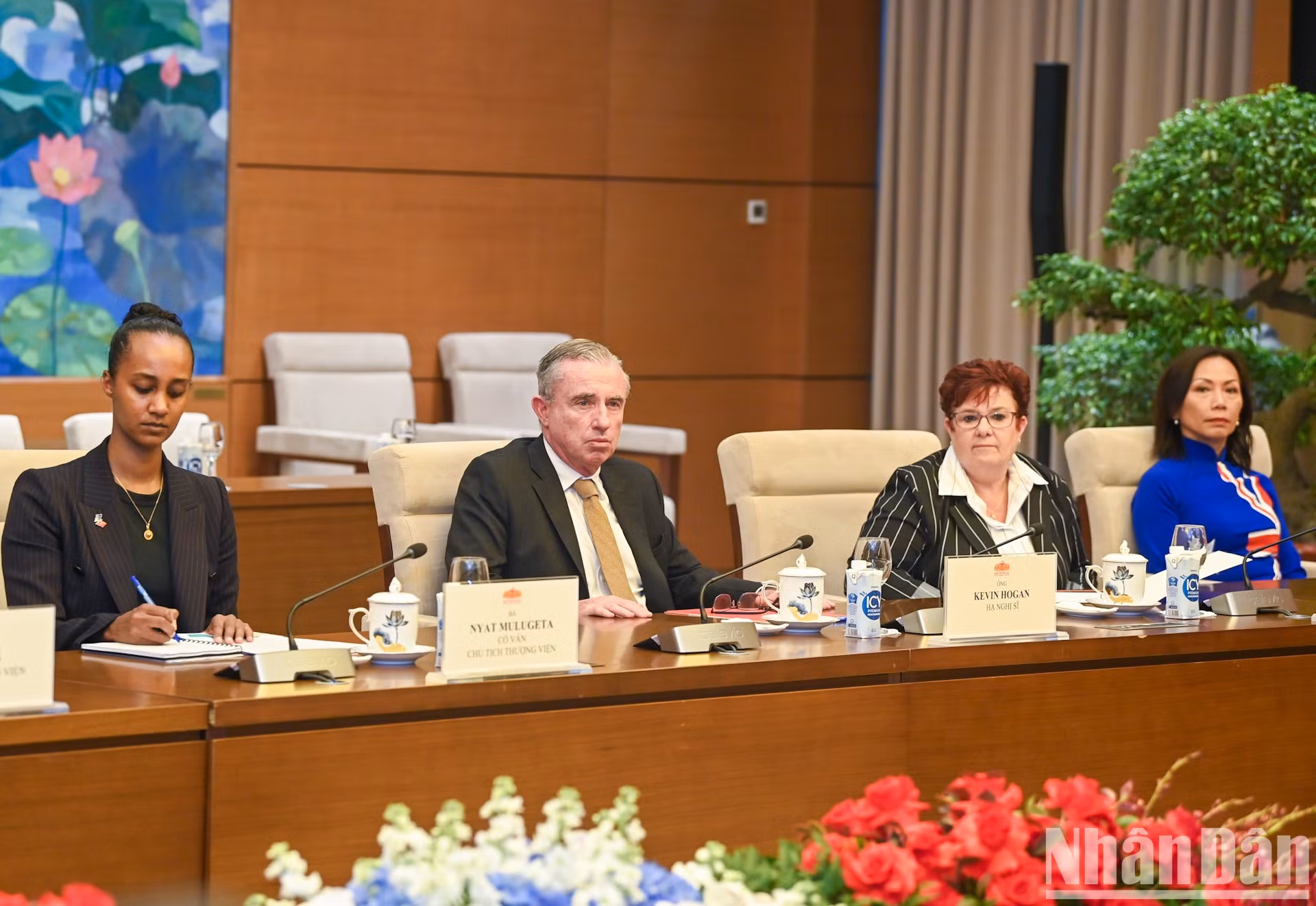 La delegación de Australia en el evento.