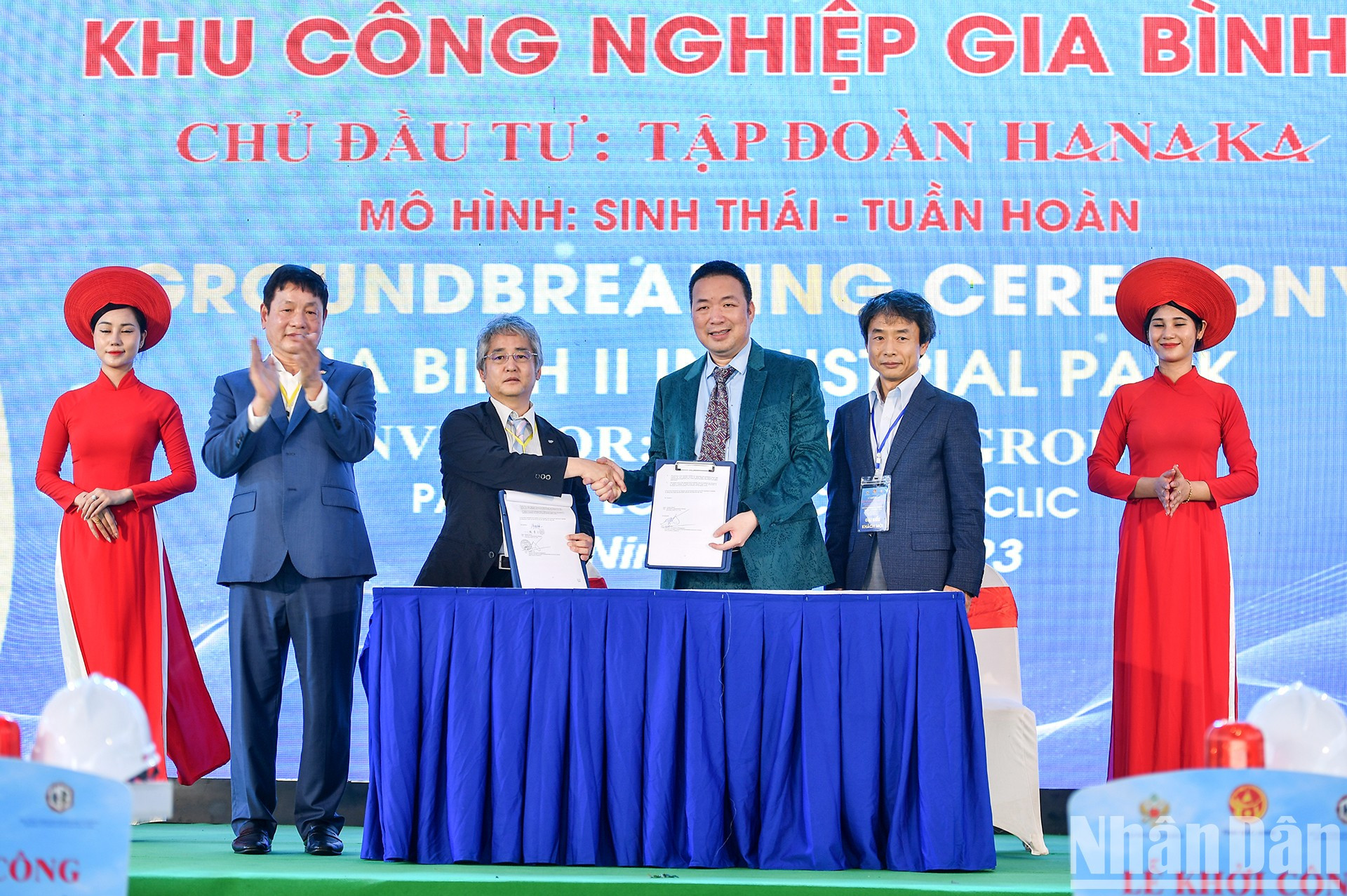 El inversionista del proyecto del Parque Industrial Gia Binh II firma un acuerdo de cooperación con un socio japonés.