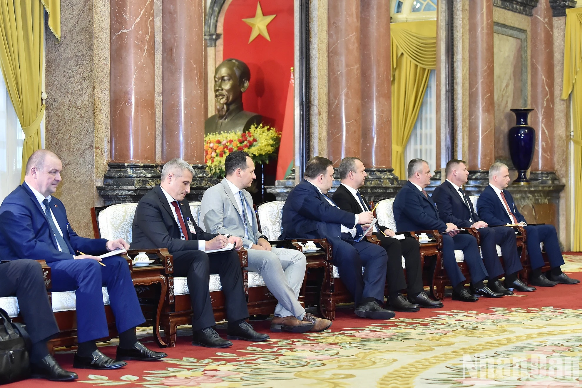 Los delegados bielorrusos.