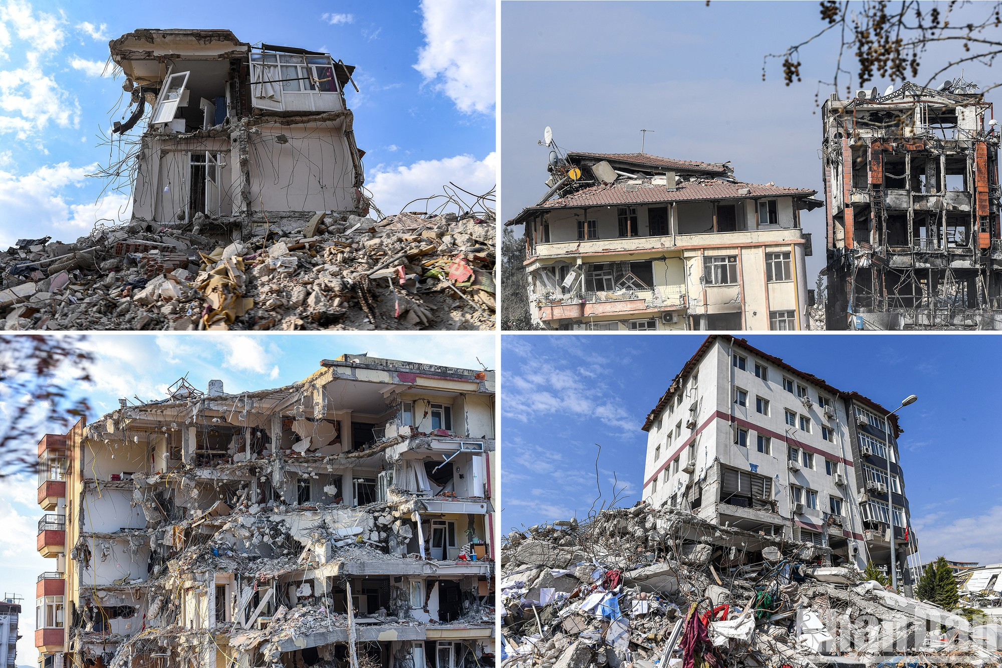 Los edificios sucumbidos por el terremoto. Los edificios sucumbidos por el terremoto.