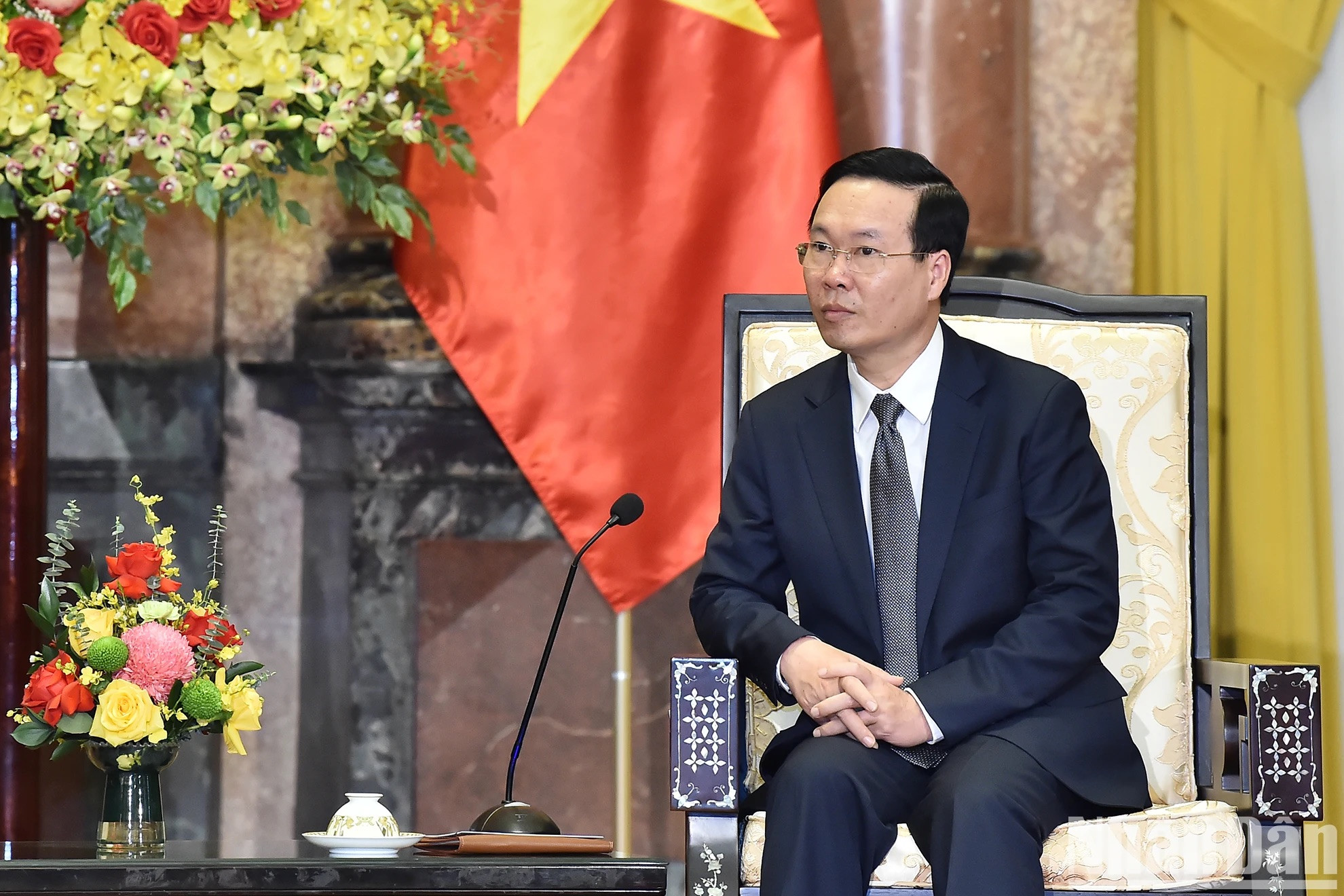 El presidente vietnamita en el encuentro.