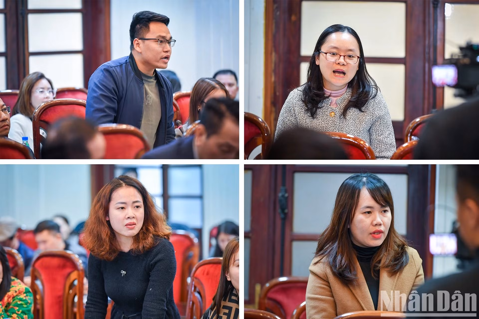 Periodistas hacen pregunta en el acto de lanzamiento del evento.