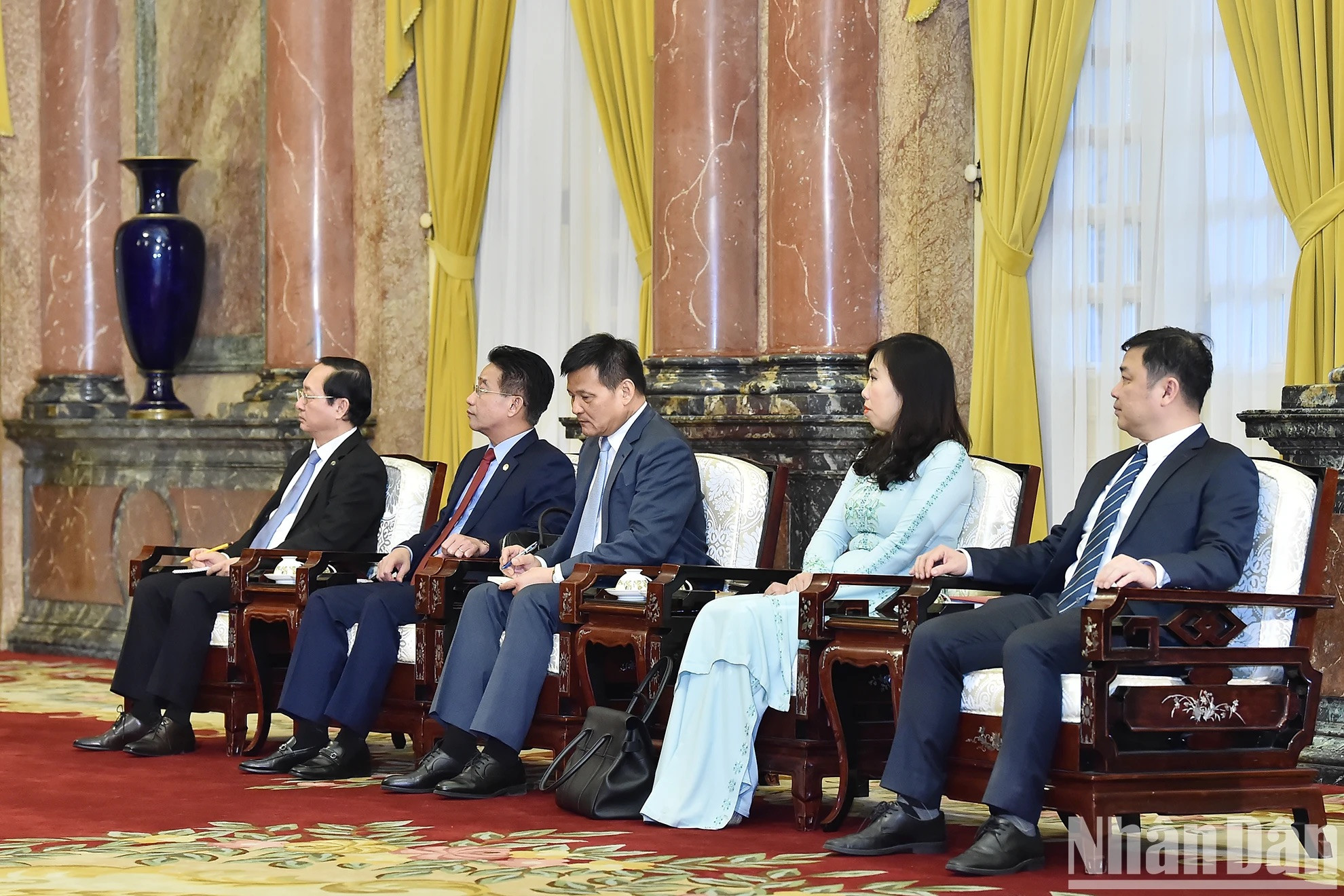 La delegación vietnamita.