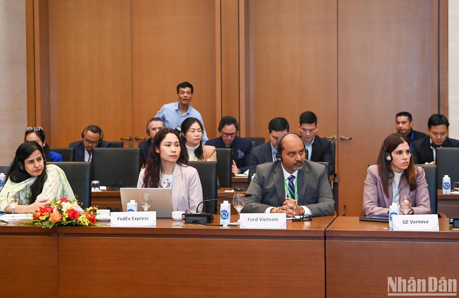 La delegación empresarial estadounidense.